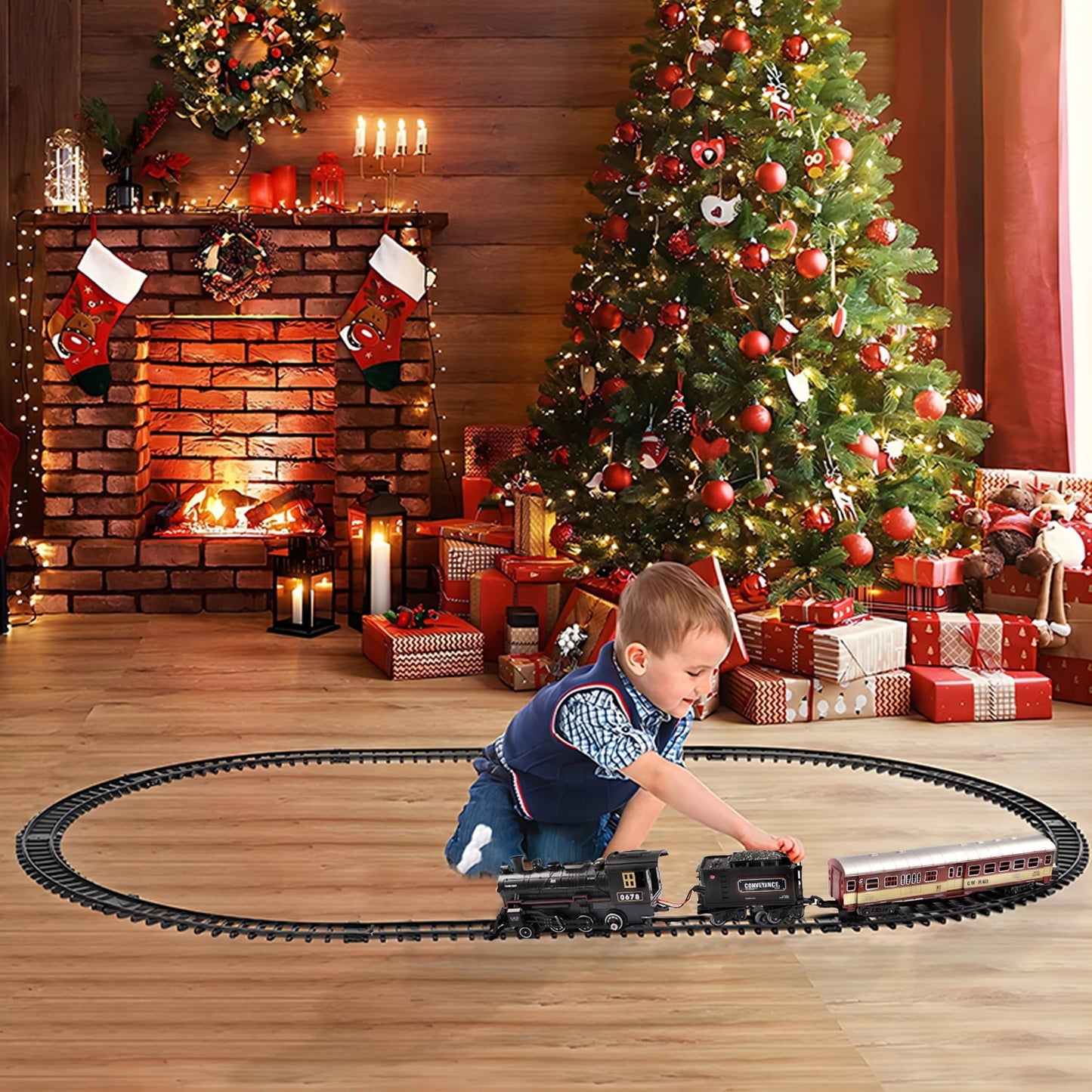 JUGAAD LIFE Train Set for Kids with Remote Control Electric RC Train Toys for Boys Girls Birthday Gifts for Kids 3 4 5 6 7 Years Old