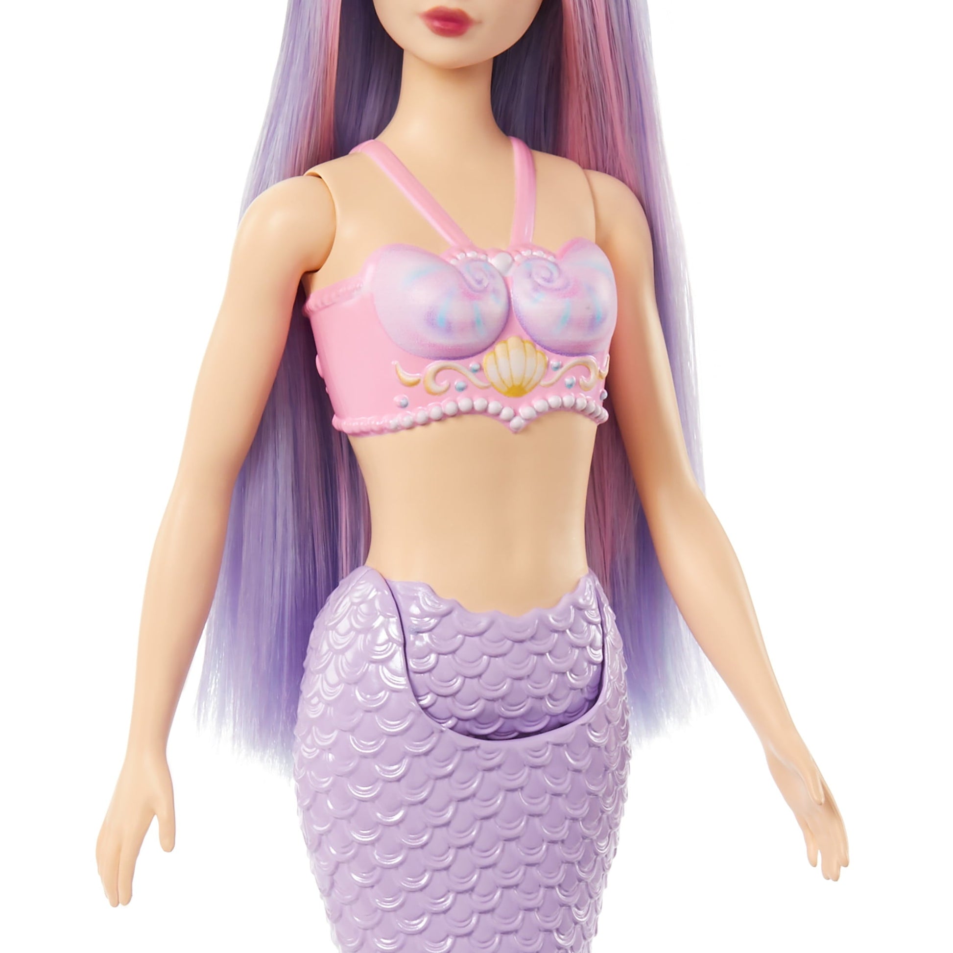 Barbie Mermaid Doll with Pink and Lilac Hair, Purple Tail and Headband Accessory