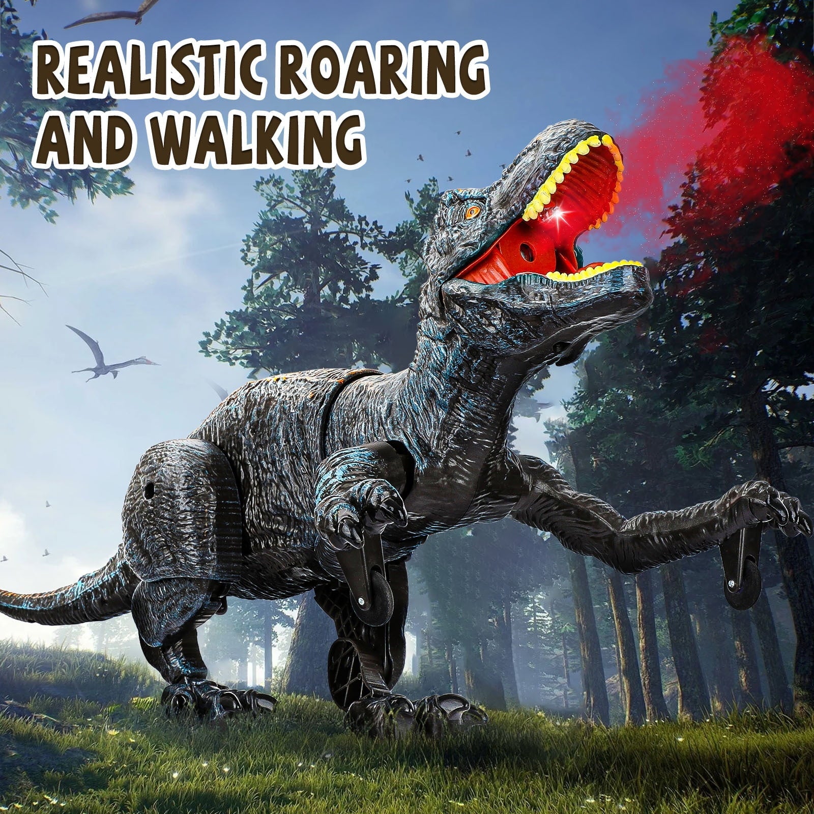 Freecat Dinosaur Toys for Toddler Boys 3 4 5 6 7 8 Years, Remote Control Walking & Roaring Simulation T-Rex Dinosaur Birthday Christmas Gift for Boys 3-8 Years Old.