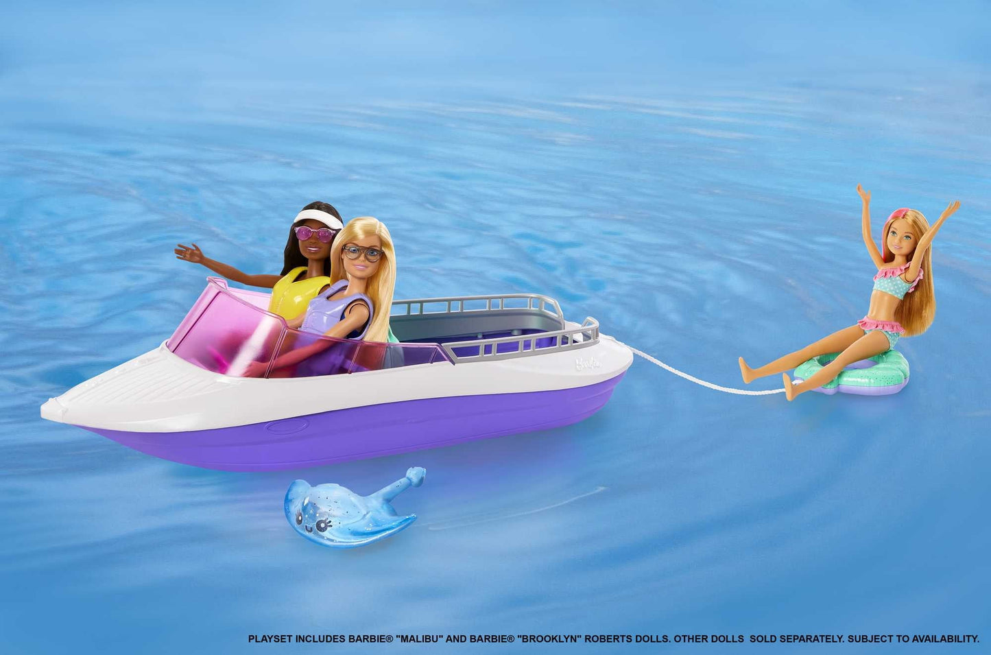 Barbie Mermaid Power Playset with 2 Barbie Dolls & 18 in. Floating Boat with 4 Seats & Accessories