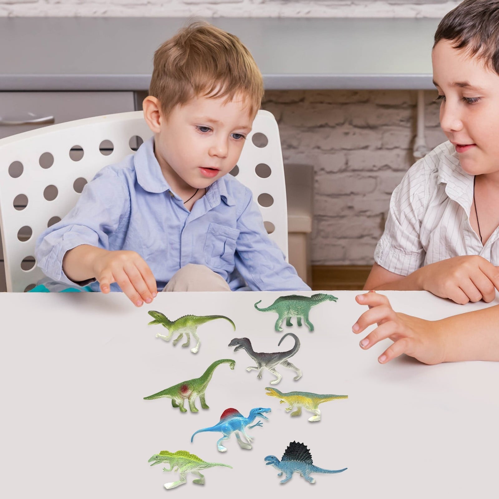 Preschool Dinosaur Toys,Plastic Mini Dinosaur Figure Toy Set,Mini Education Dinosaur Animals Toys,Birthday Christmas Gift for Kids over 2 Years Old