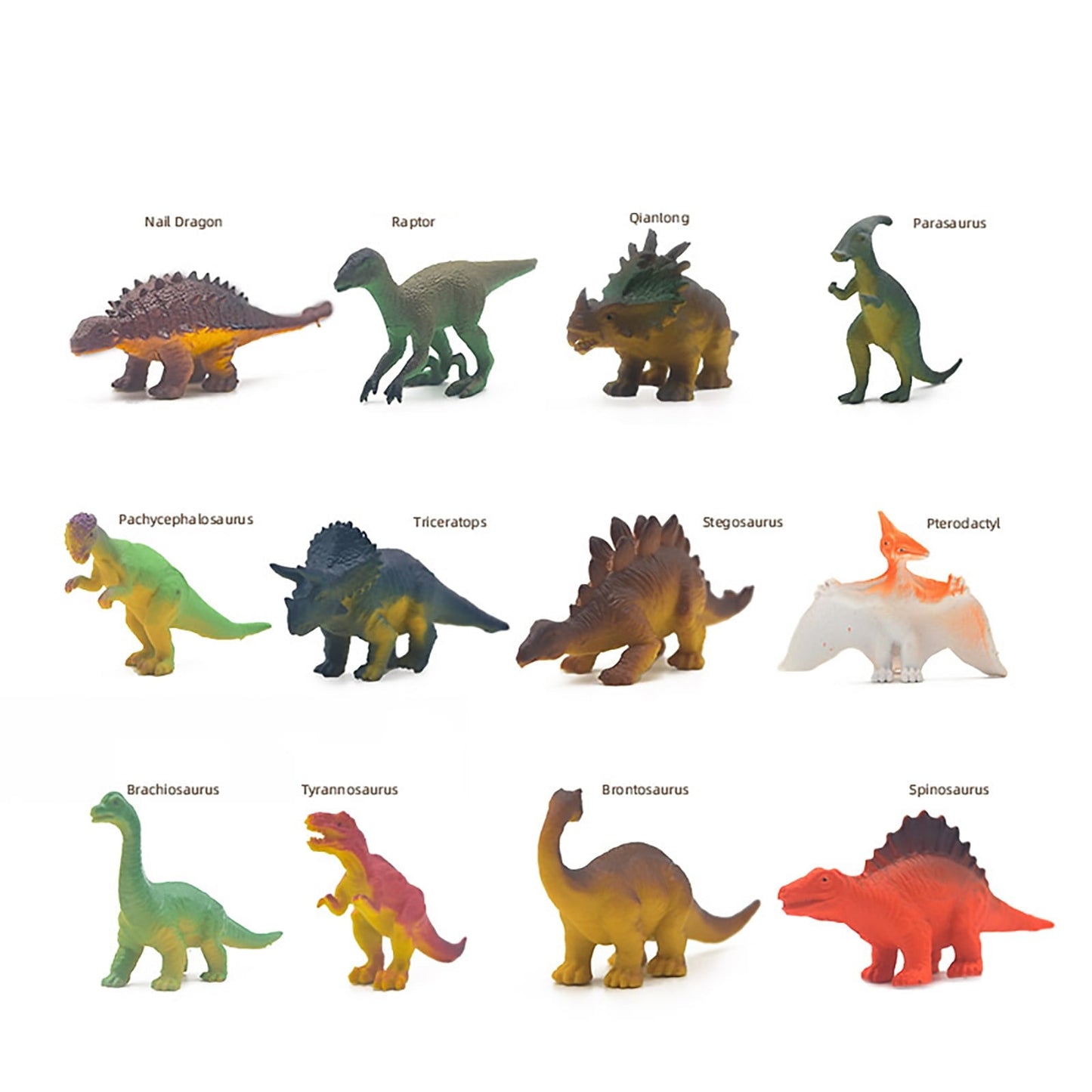 RUIG 12 Pcs Dinosaur Fossil Skeletons Figures - Mini Dinosaur Figurines for Toddler Kids - Dino Bones Cake Topper Party Favors, Ideal Gift for 3 4 5 6 Boys Girls