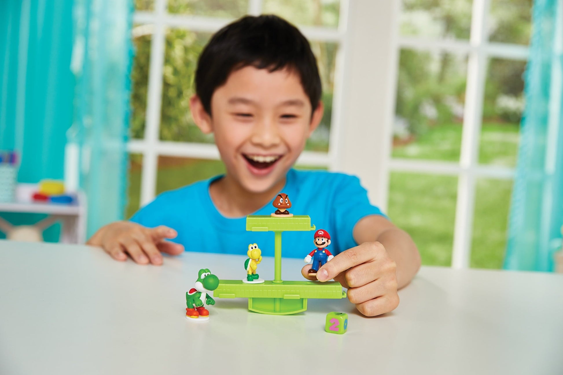 Epoch Games Super Mario Balancing Game - Ground Stage, Tabletop Skill Game with Collectible Super Mario Action Figures