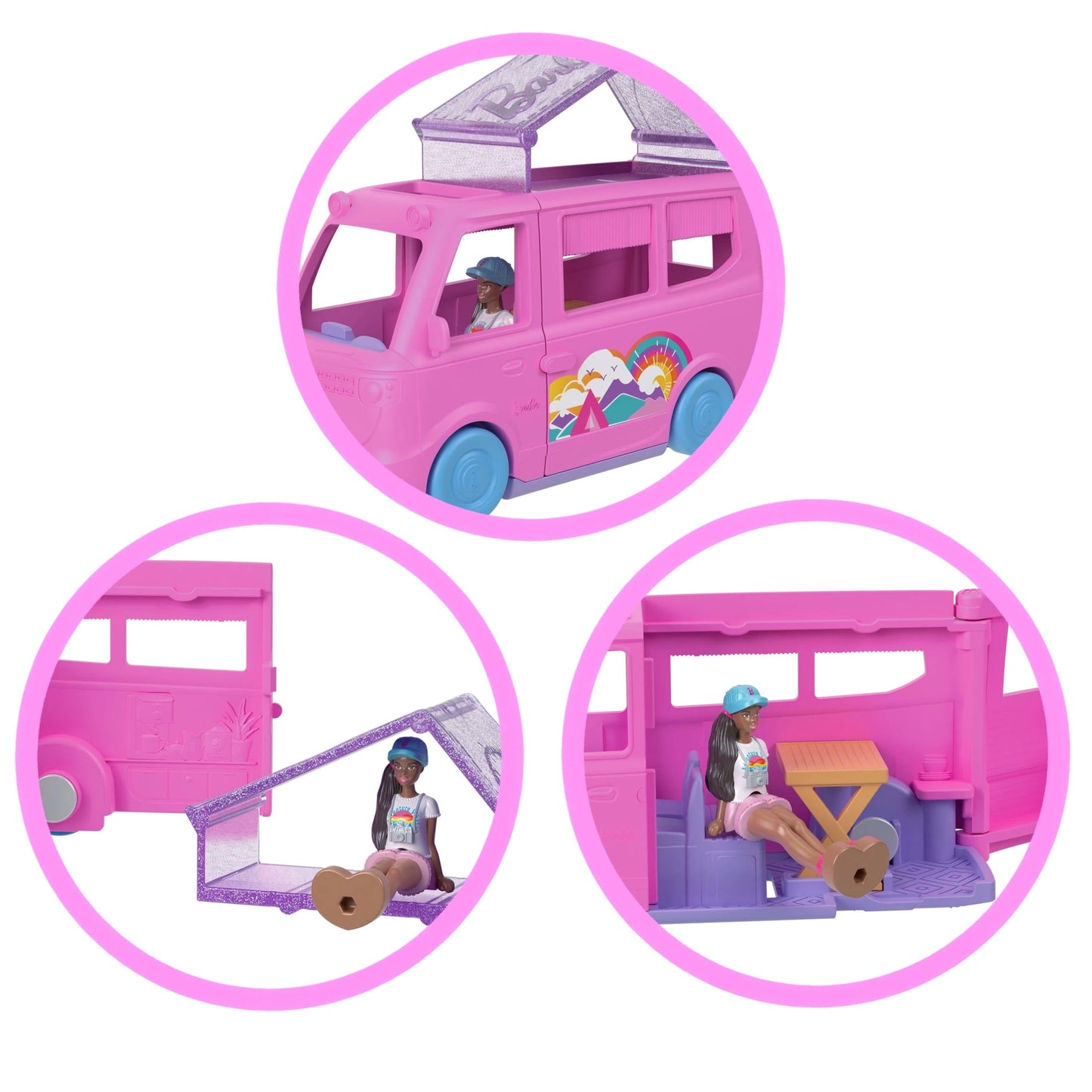 Barbie Mini Barbie Land Doll & Vehicle Set Assortment, 1.5-inch Dolls & Iconic Toy Vehicles