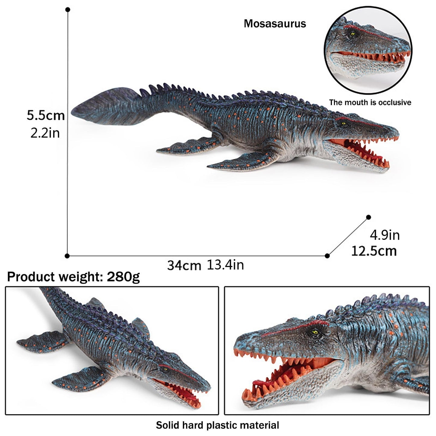 CanGonggg Realistic Large Mosasaurus Model Lifelike Dinosaur Model Figure Playset Model Toddler Books Baby Toys 12-18 Months Learning Toys For Toddlers 1-3 Toys Sensory Toys For Toddlers 1-3