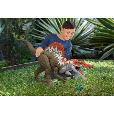 Jurassic World Super Colossal Spinosaurus Pack, 36 Inch Long Dinosaur Toy & 2 Mini Figures