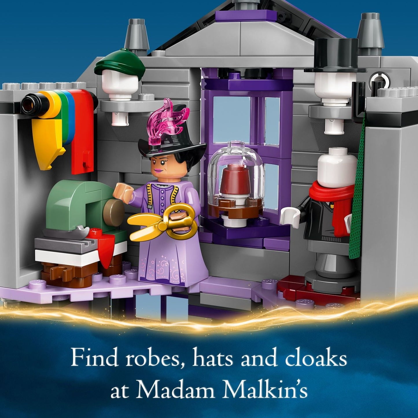 LEGO Harry Potter Ollivanders & Madam Malkin's Robes Building Set, Playset for Kids, Toy for 8 Year Olds, 76439