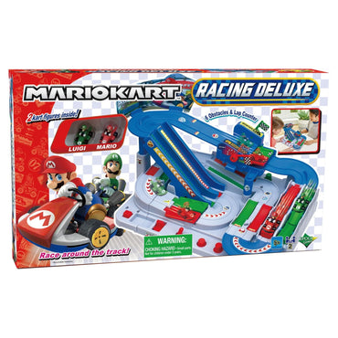 Epoch Games Super Mario Kart Racing Deluxe, Challenging Obstacle Course Track with Collectible Super Mario Kart Figures