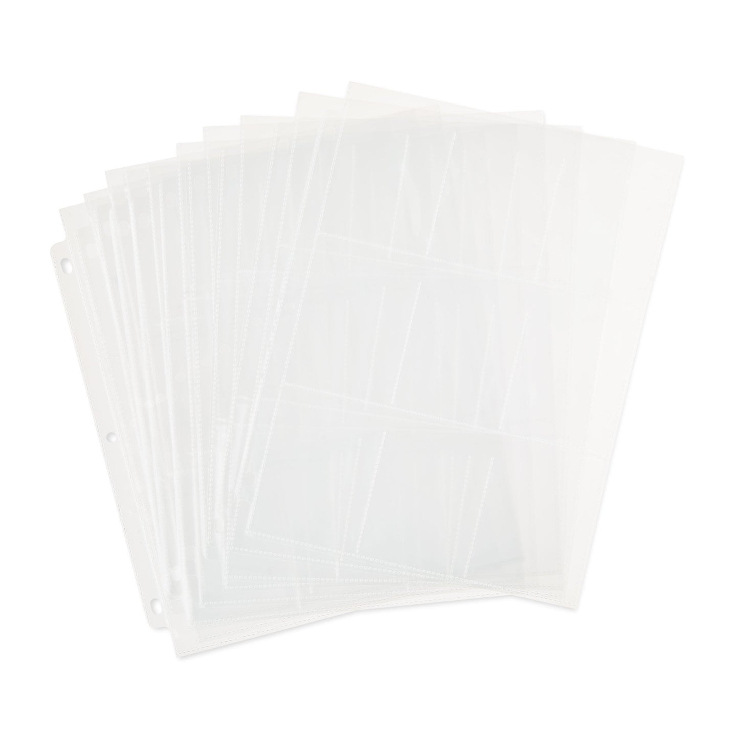 Pen + Gear 9-Pocket Protective Trading Card Pages, 8.5 in x 11 in, Clear, 10 Count