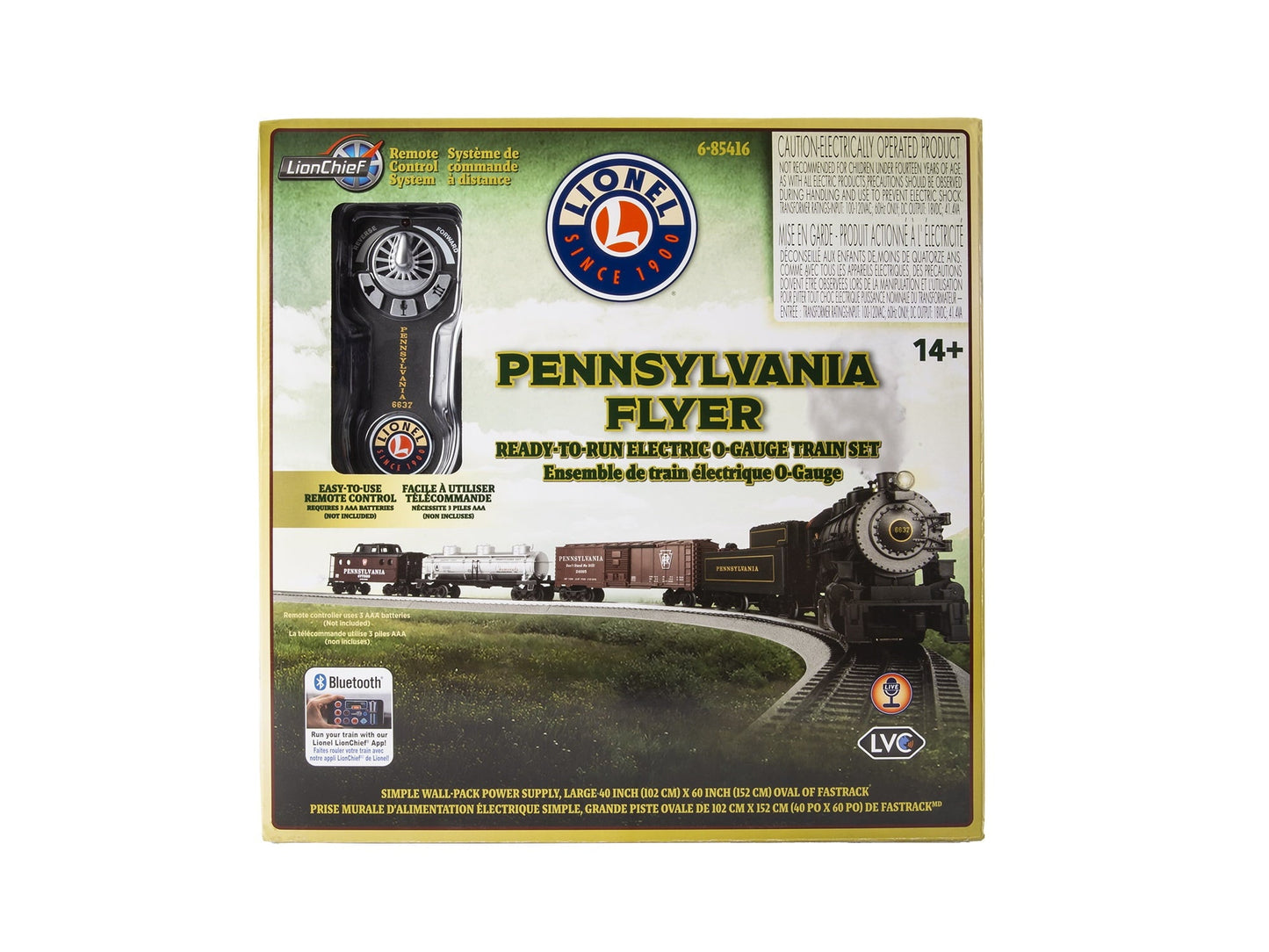 Lionel Pennsylvania Flyer Electric O Gauge Train Set with Remote and Bluetooth 5.0 Capability