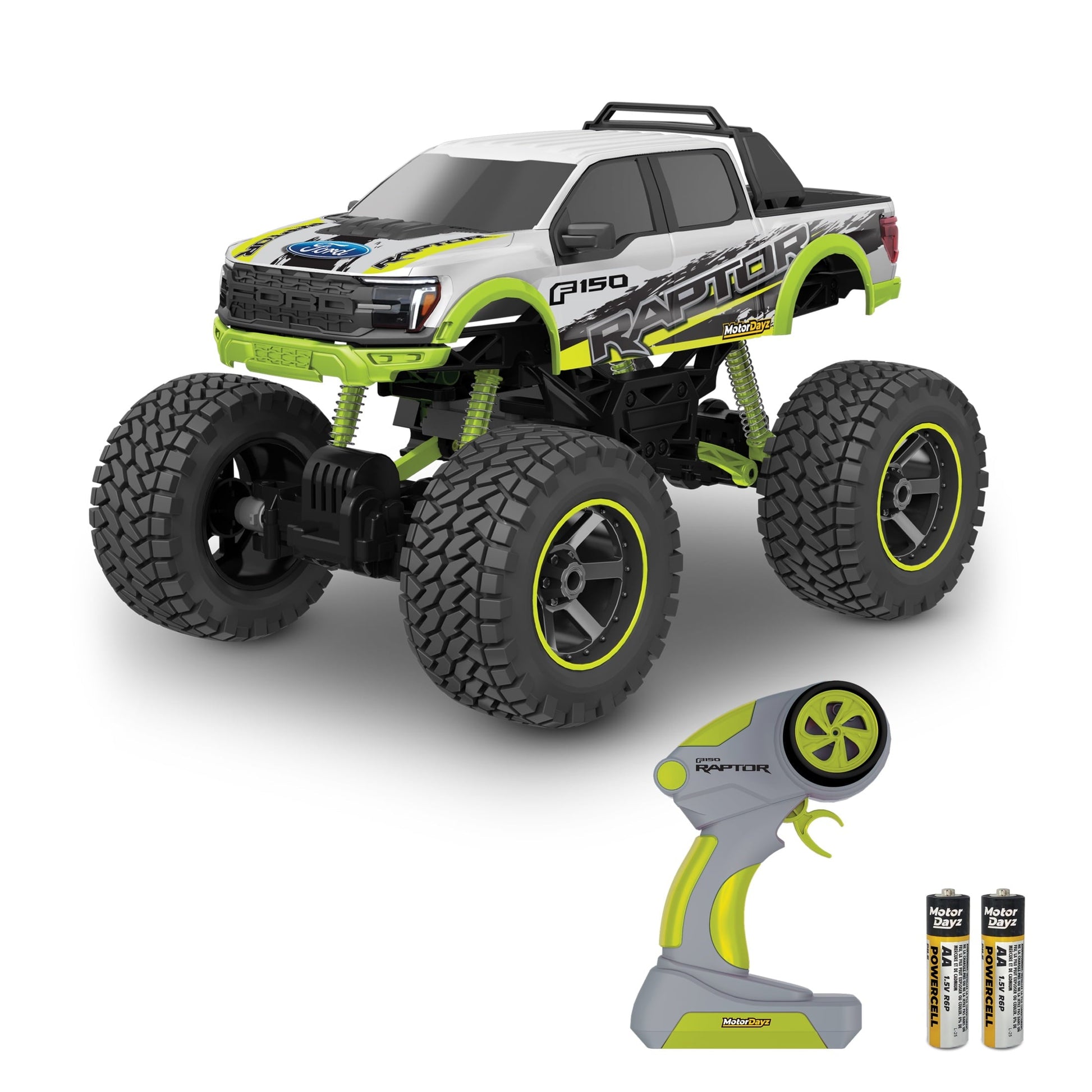 Motor Dayz (1:10) Ford F-150 Heavy Metal Remote Control 4X4 Truck, R2-10T89U-SV, Child