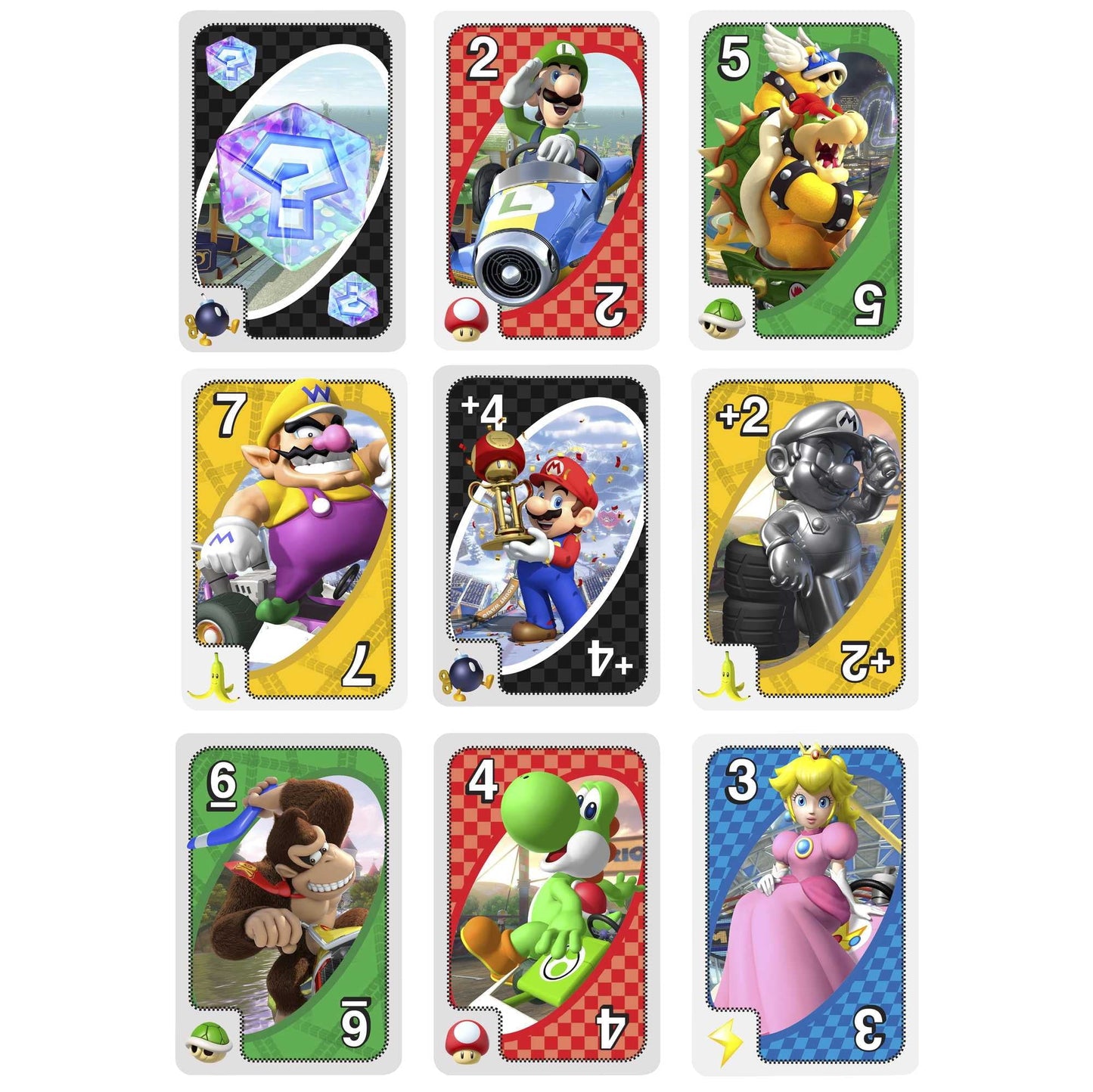 UNO Mario Kart Card Game for Kids, Adults and Game Night with Special Rule for 2-10 Players