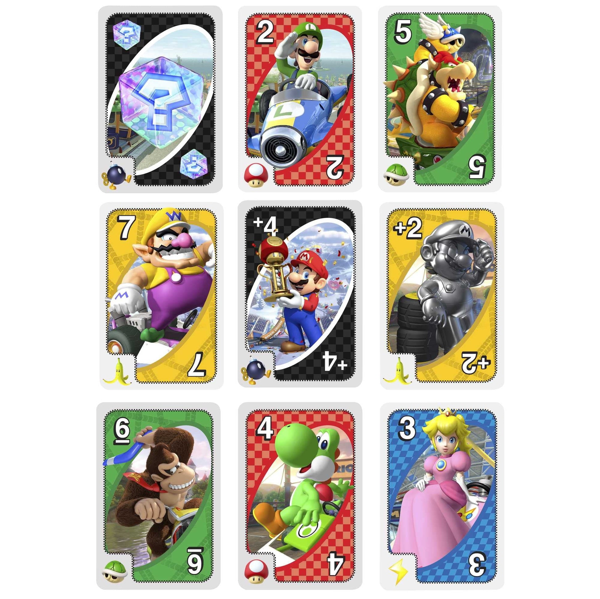 UNO Mario Kart Card Game for Kids, Adults and Game Night with Special Rule for 2-10 Players