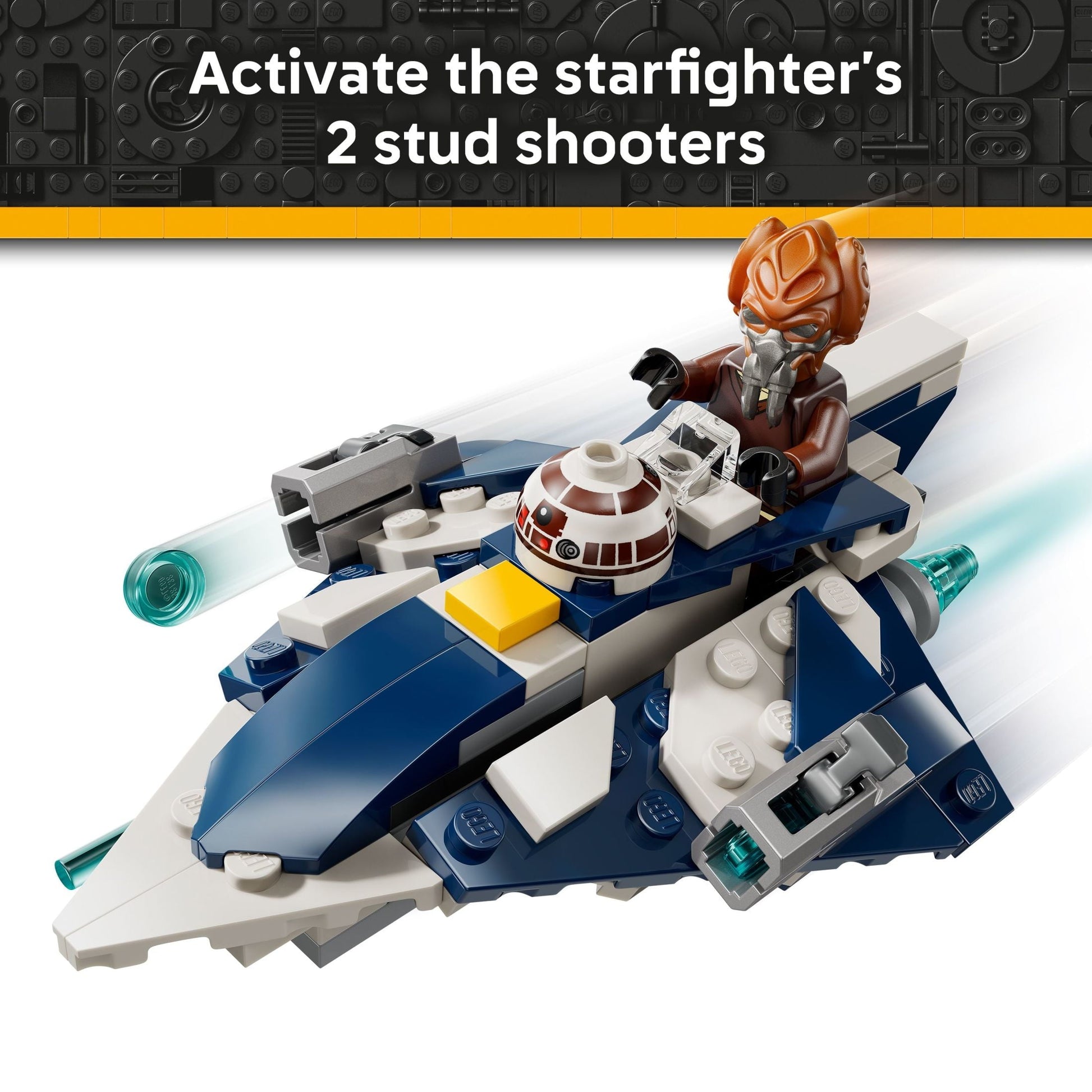 LEGO Star Wars Plo Koon’s Jedi Starfighter Microfighter Kids Toy - Building Toy for Pretend Play - Clone Wars Playset and Room Decor for Boys and Girls, Ages 6+ - Birthday Gift Idea - 75400