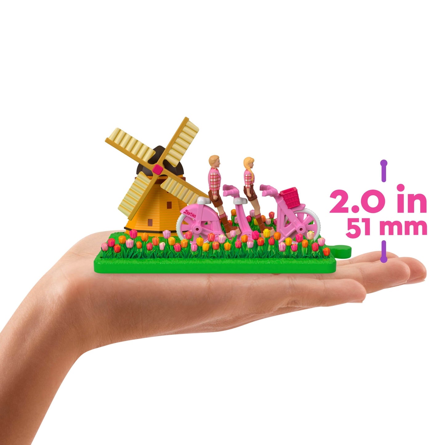 Barbie Mini Barbie Land Barbie The Movie Vehicle Collection, Includes 2 1.5-inch Dolls & Vehicles Inspired by the Film