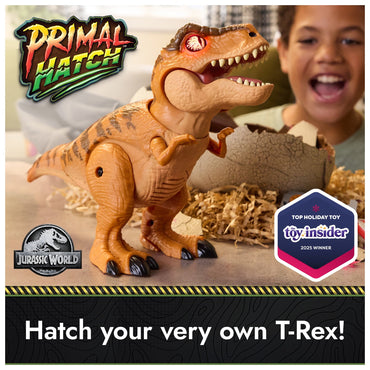 Jurassic World Primal Hatch T-Rex, Interactive Dinosaur Toy for Kids Ages 5 and up