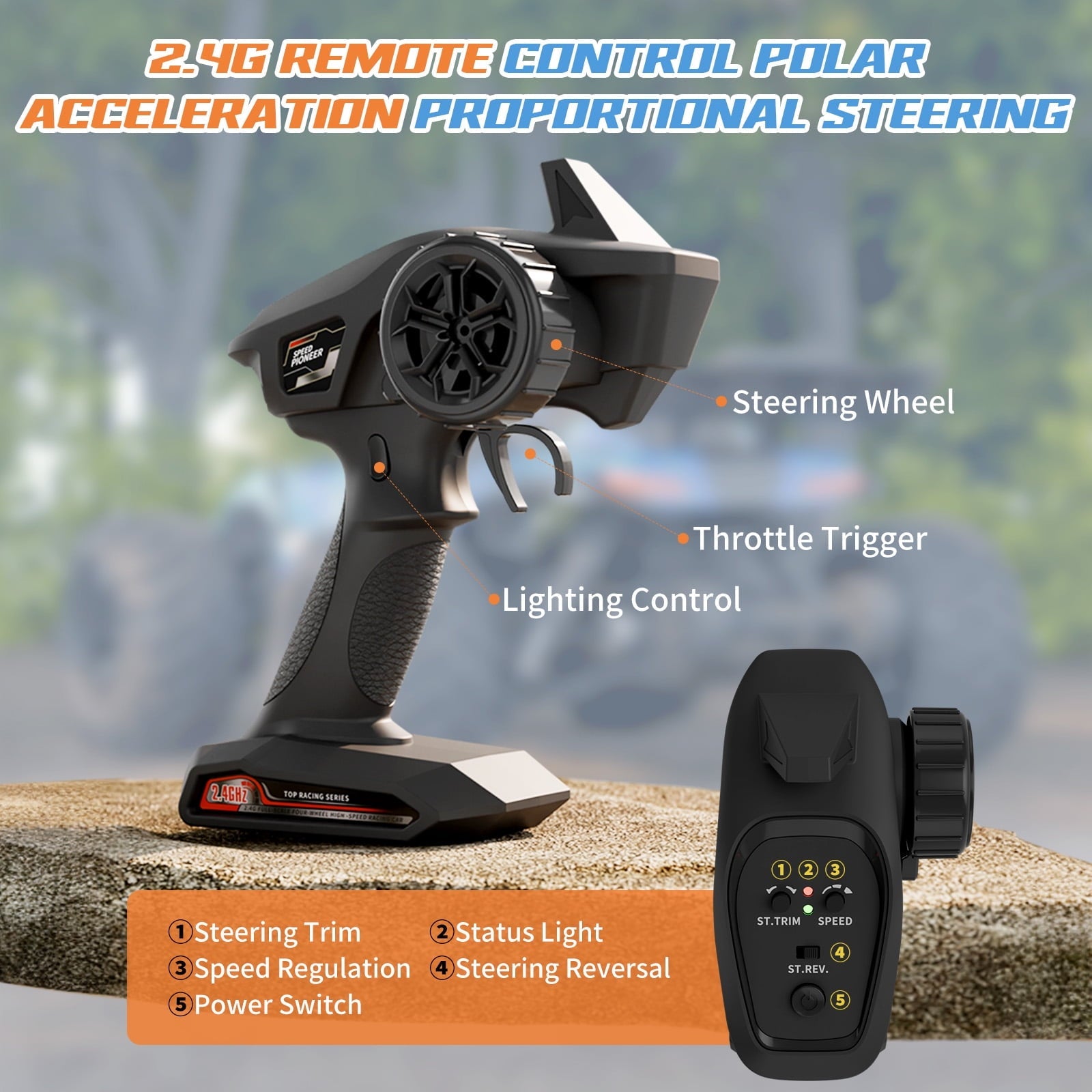 Loheer 1:16 RC Car for Adults & Kids, All Terrain 4x4 Remote Control Car, 40+ km/H Off-Road RC Trucks, 40+ Mins Running High Speed Remote Control Trucks for Teen Boy Girl Gifts