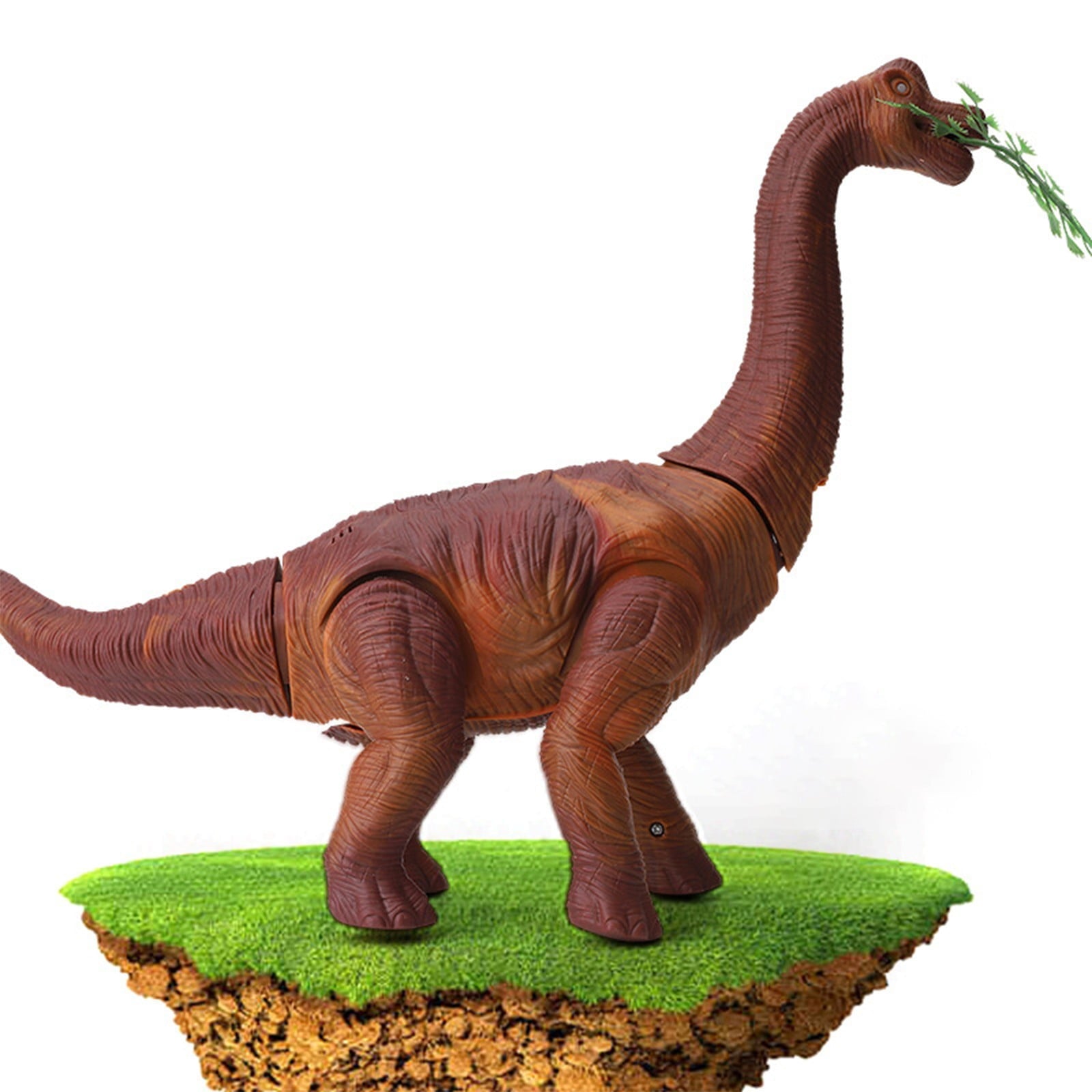 STROLA Electric Toys For Toddlers, Dinosaur Toys Walk With And Lay Eggs Projection Brachiosaurus Simulation Model Toy Gifts For Boys And Girls,Plastic,Brown,Birthday Gift