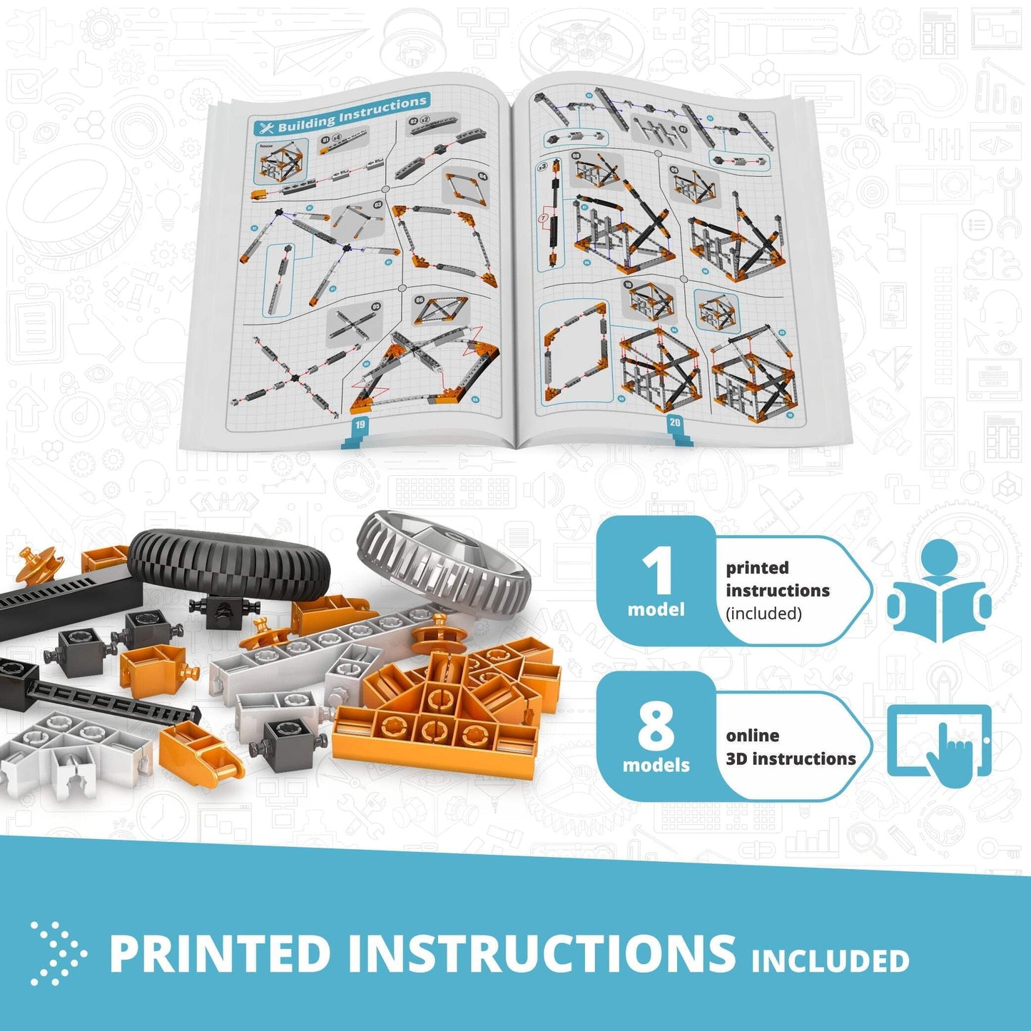 Engino- STEM Toys, Buildings & Bridges, Construction Toys for Kids 9+