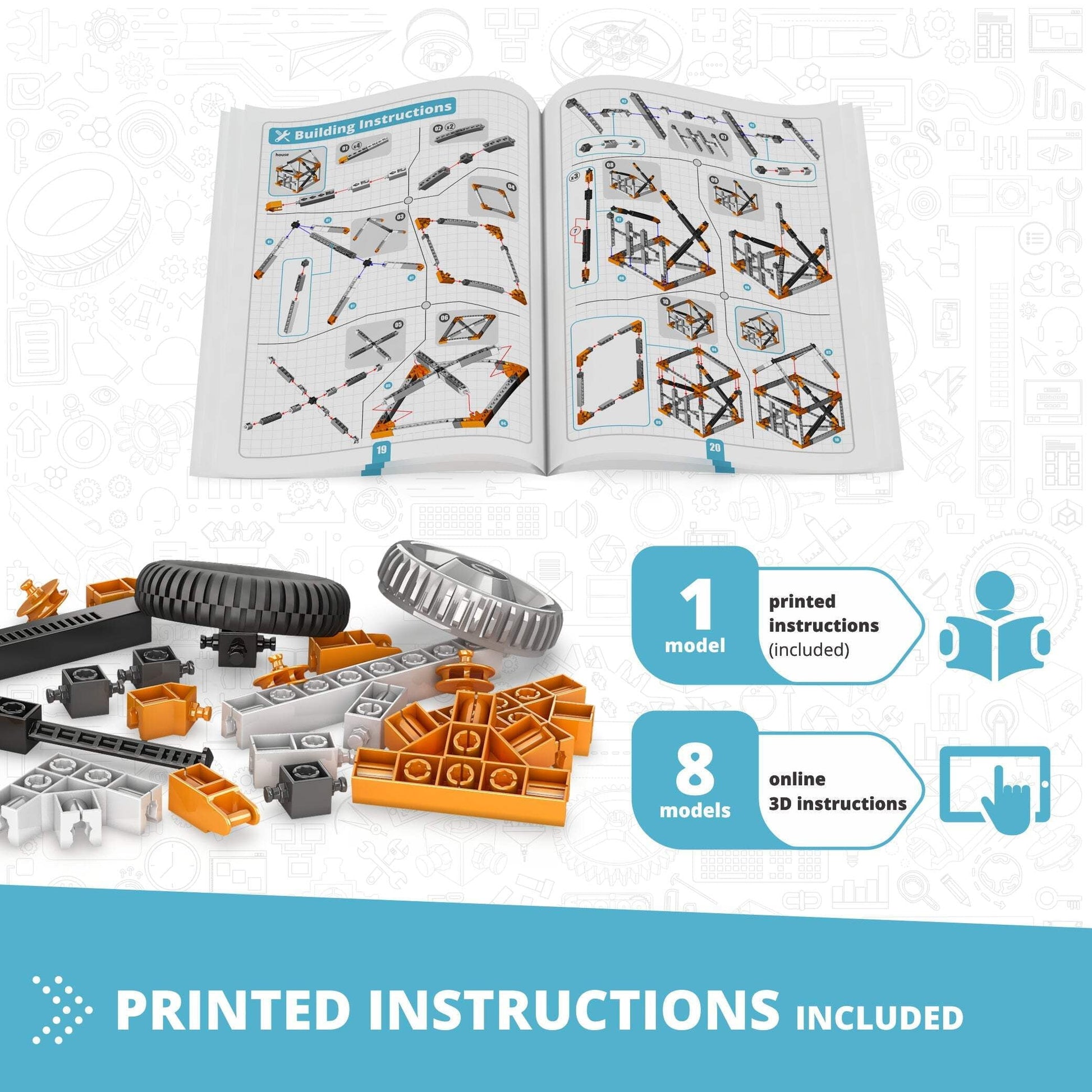 Engino- STEM Toys, Buildings & Bridges, Construction Toys for Kids 9+