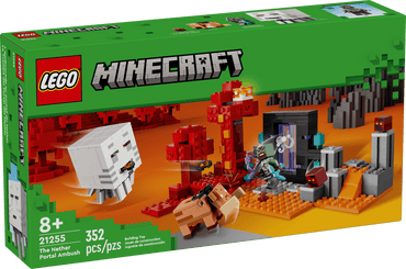 LEGO Minecraft The Nether Portal Ambush Adventure Set, Building Toy for Kids with Minecraft Action Figures and Battle Scenes, Minecraft Toy for Boys, Girls and Gamers Ages 8 and Up, 21255