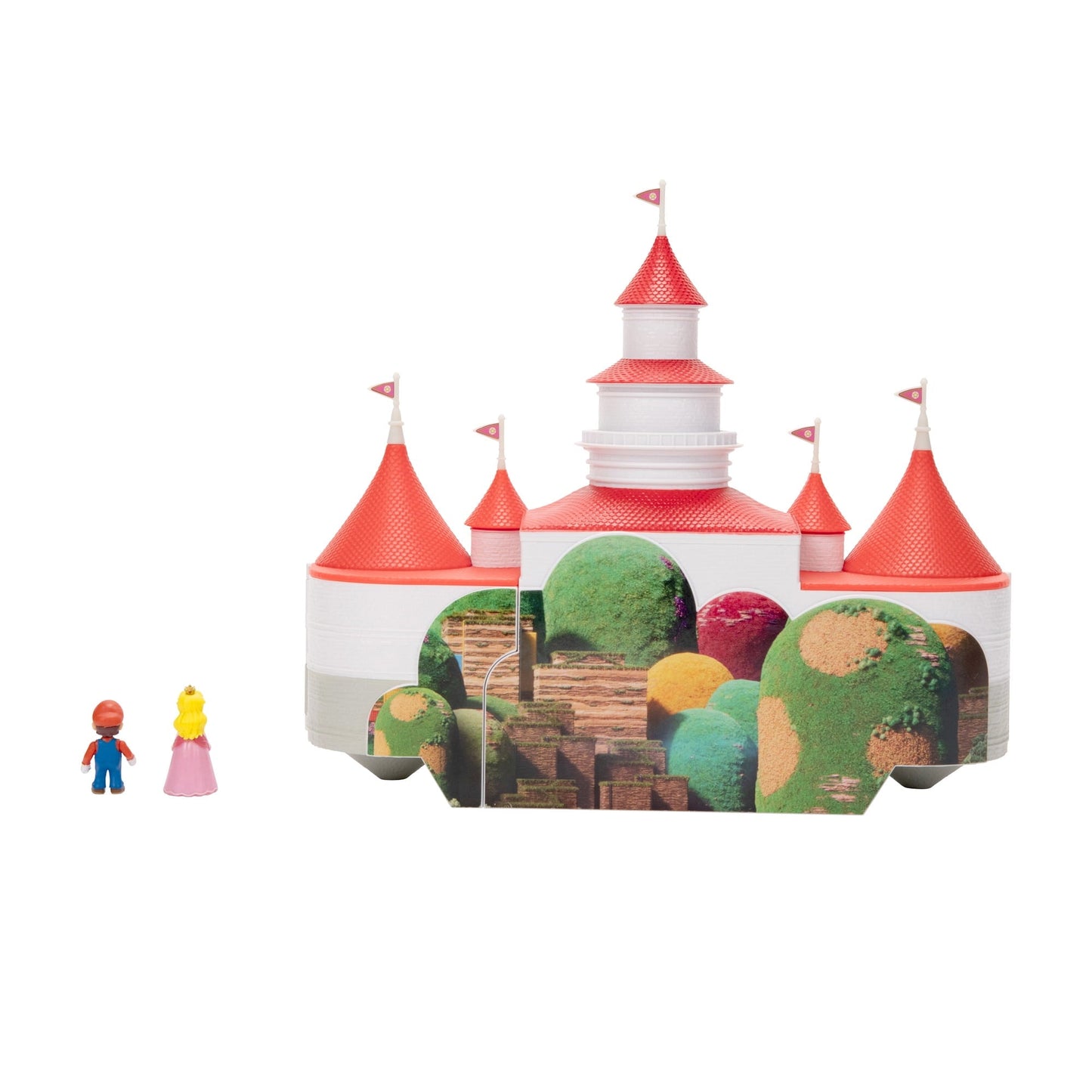 The Super Mario Bros. Movie Mushroom Kingdom Castle Playset with Mini Mario and Peach Action Figures
