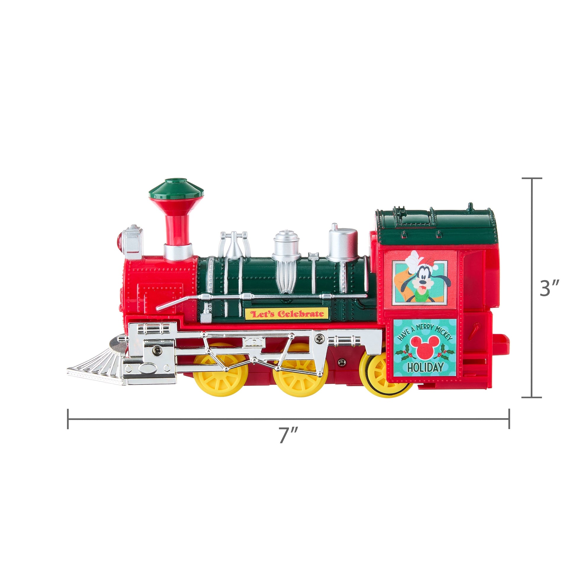 Disney Mickey Mouse Christmas Train Set, 12 Piece, Red Plastic, by Ruz