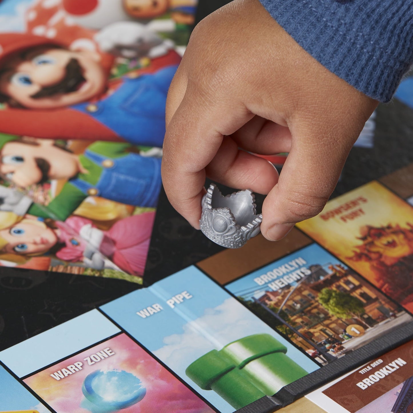 Monopoly The Super Mario Bros. Movie Edition Kids Board Game, Includes Bowser Token