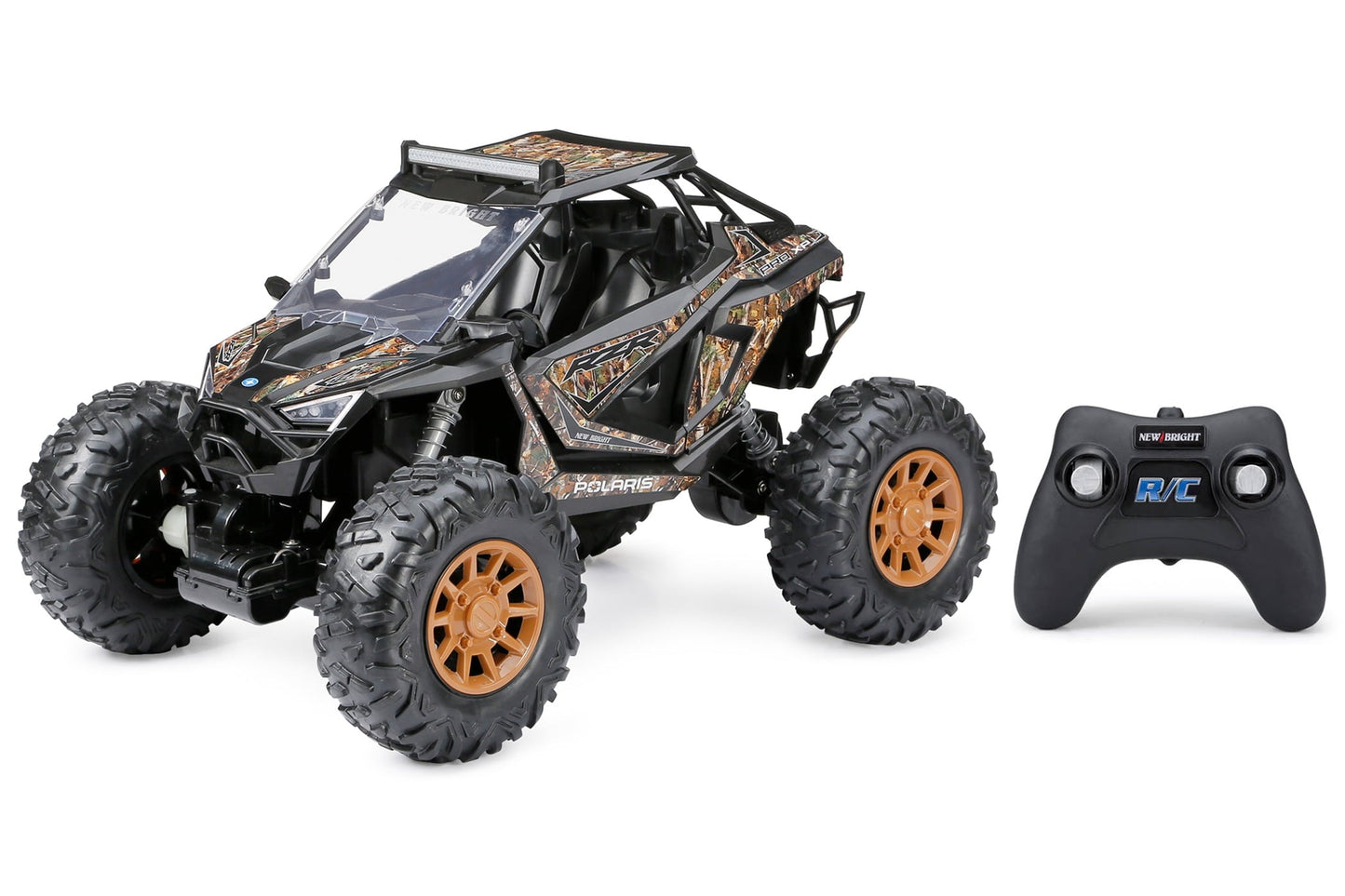 New Bright (1:5) Polaris RZR XP Pro 12.8V Battery Remote Control Camo ATV 2.4GHz, 60875U Child