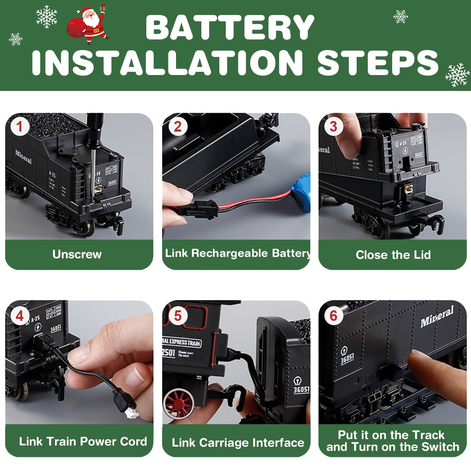 PayUSD Train Set Electric Train Toys Set for Boys Under Christmas Tree with Sounds Light Rechargeable Steam Cargo Cars Tracks for Kids Toy Indoor Toddlers Xmas Gift