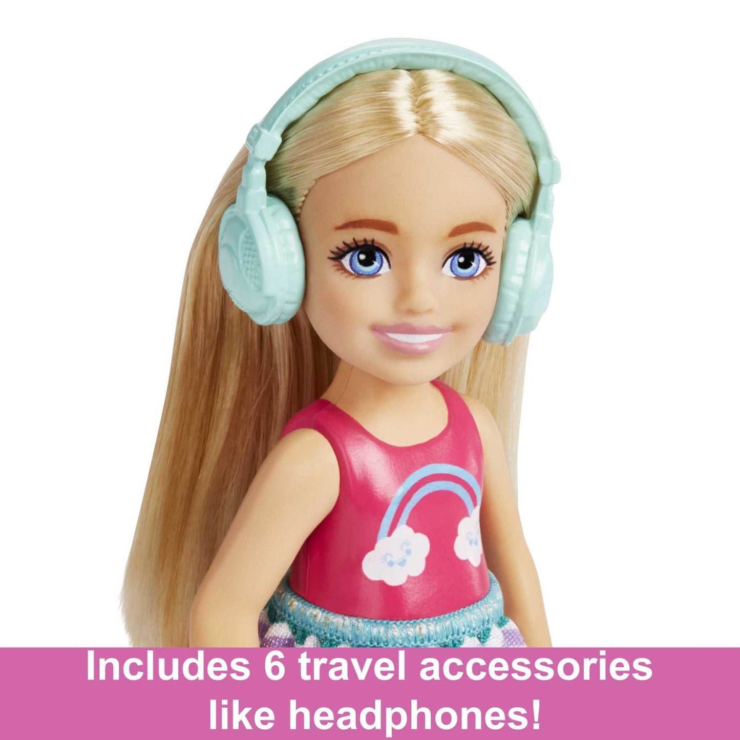 Barbie Chelsea Doll and Accessories, Small Doll Travel Set with Puppy and 6 Pieces