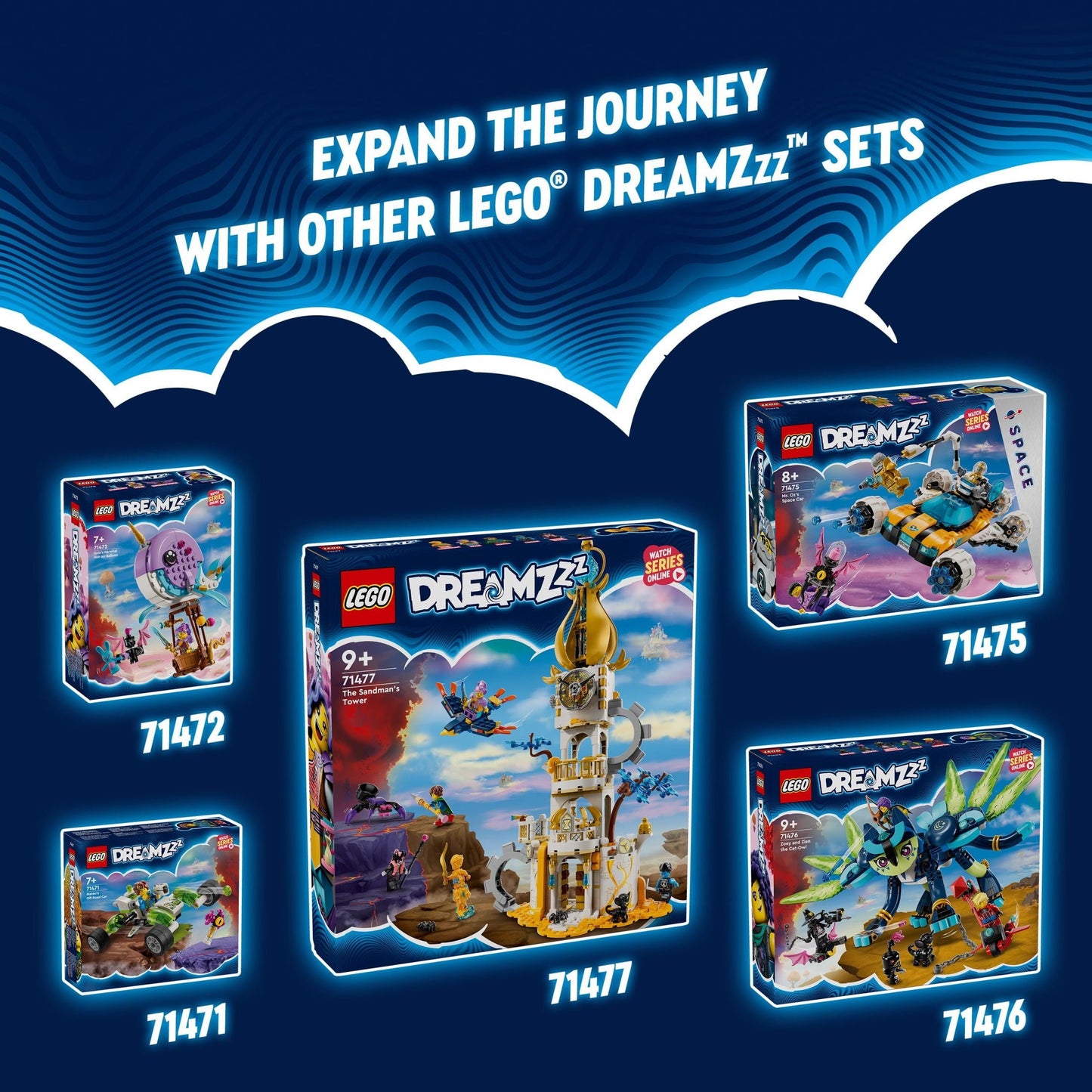 LEGO DREAMZzz Izzie's Narwhal Hot-Air Balloon Deep-Sea Animal Toy, Save Bunchu from a Grimspawn, Transforming Whale Figure for Kids, Bunny Toy for Boys and Girls 7 Years Old and Up, 71472