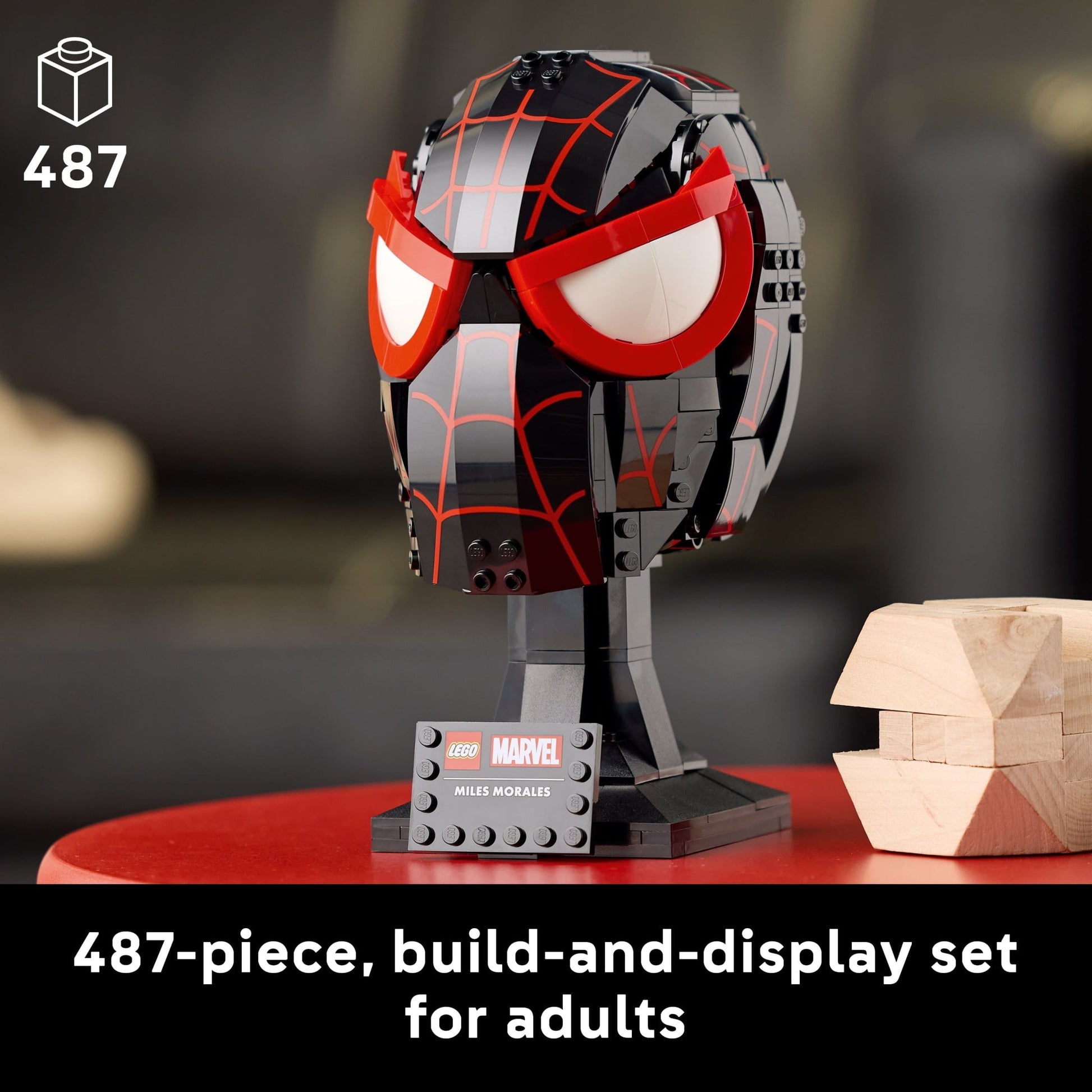 LEGO Marvel Miles Morales’ Mask Building Set - Spiderman Room Decor & Movie Collectible - Building Blocks for Adults, Ages 18+ - Gift for Christmas - 76329