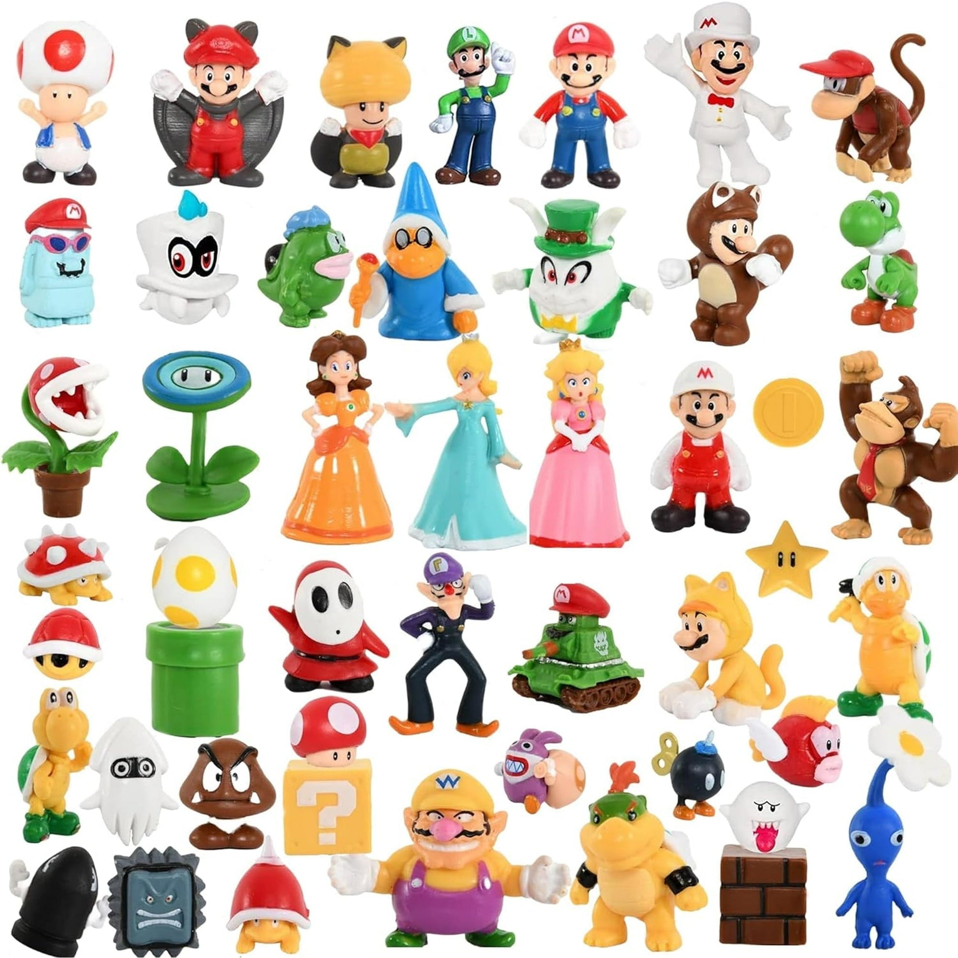 48pcs Super Mario Bros PVC Action Figure Toys Collection Doll Model Kids Gifts