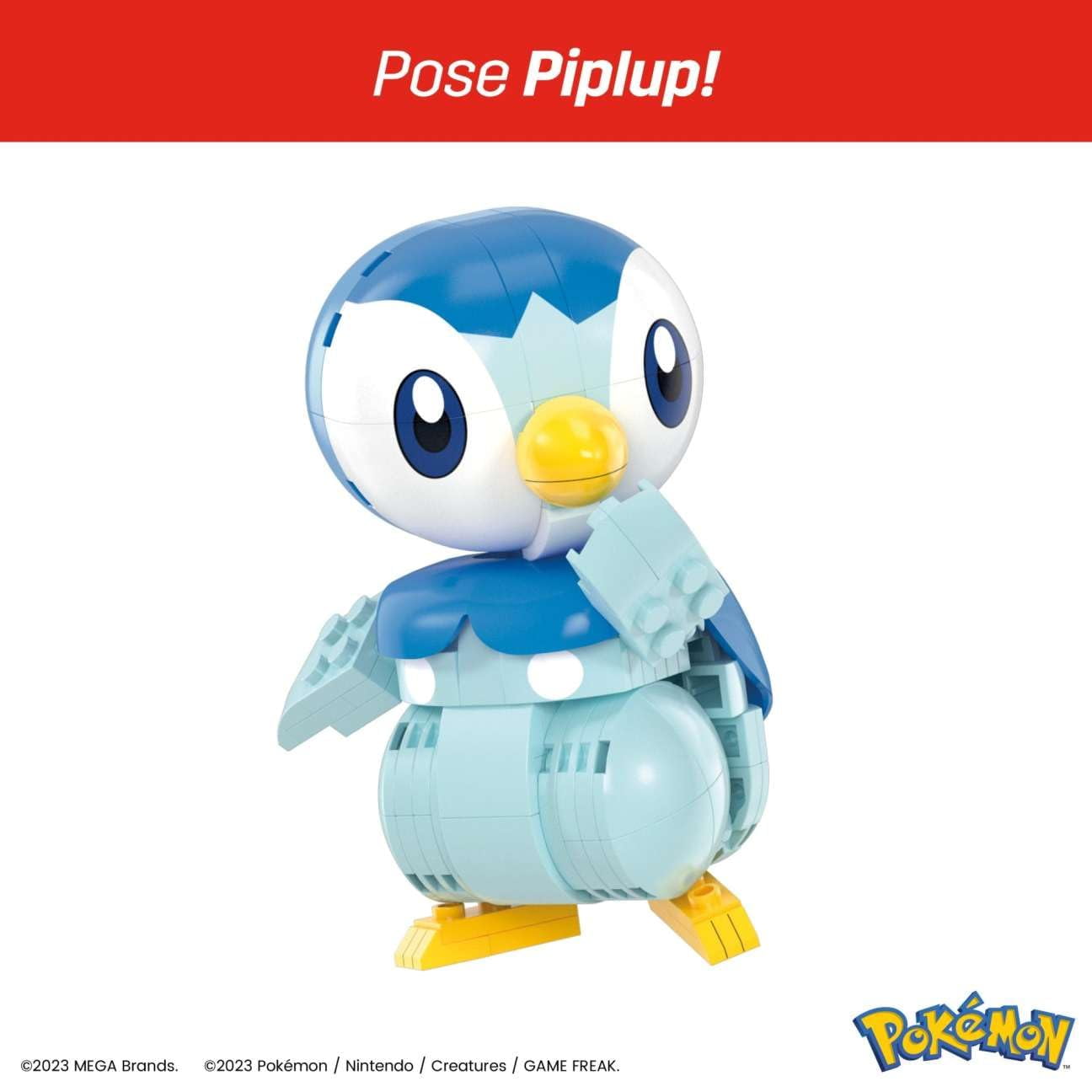 Pokemon Mega Construx Trio, 583-Piece Building Set, Pikachu Eevee Piplup Figures, 4" Tall