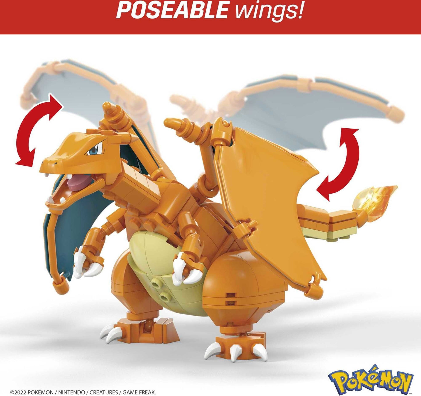 MEGA Pokemon Charizard Building Set (222 Pieces) with 1 Action Figure for Boys and Girls