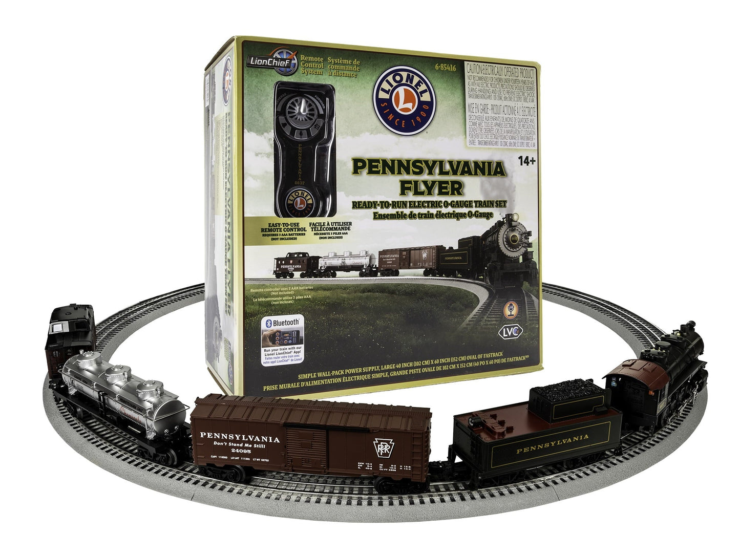 Lionel Pennsylvania Flyer Electric O Gauge Train Set with Remote and Bluetooth 5.0 Capability