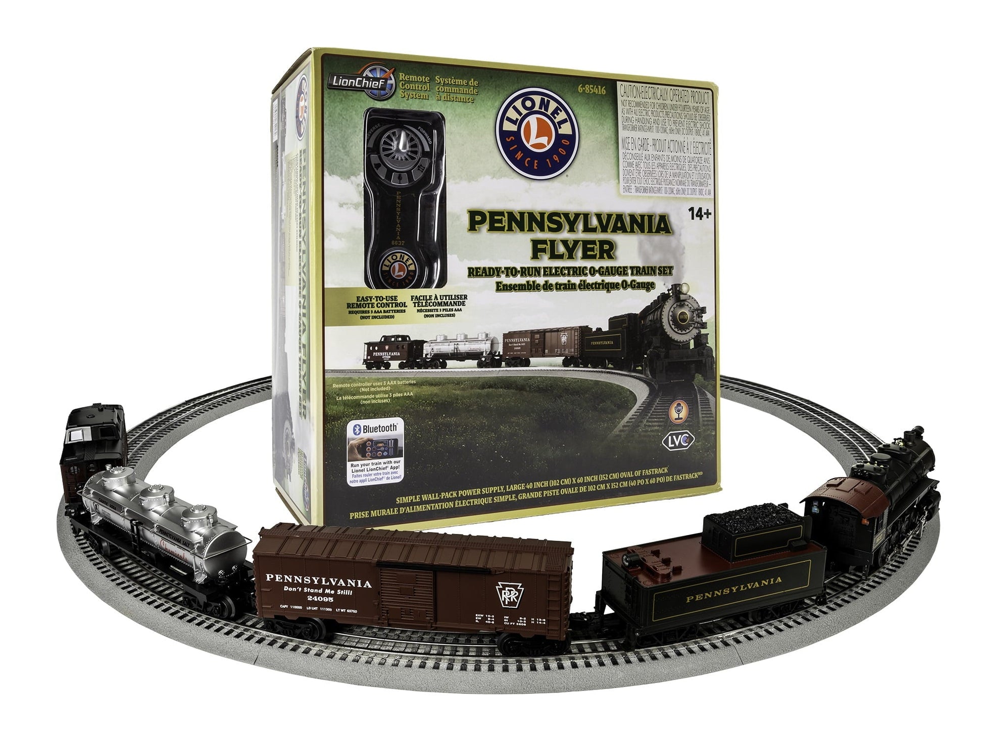 Lionel Pennsylvania Flyer Electric O Gauge Train Set with Remote and Bluetooth 5.0 Capability