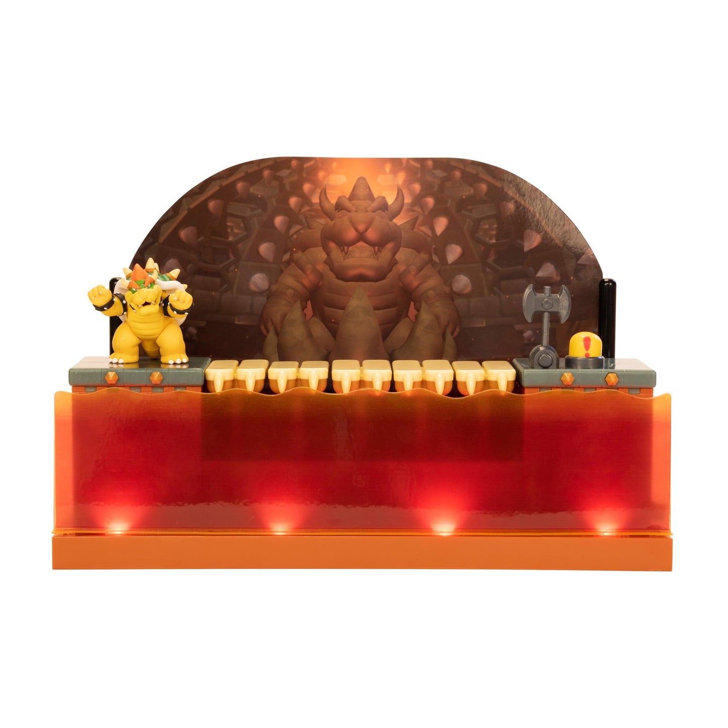 Nintendo 2.5 Inch Deluxe Bowser Battle Playset with Bowser Figure