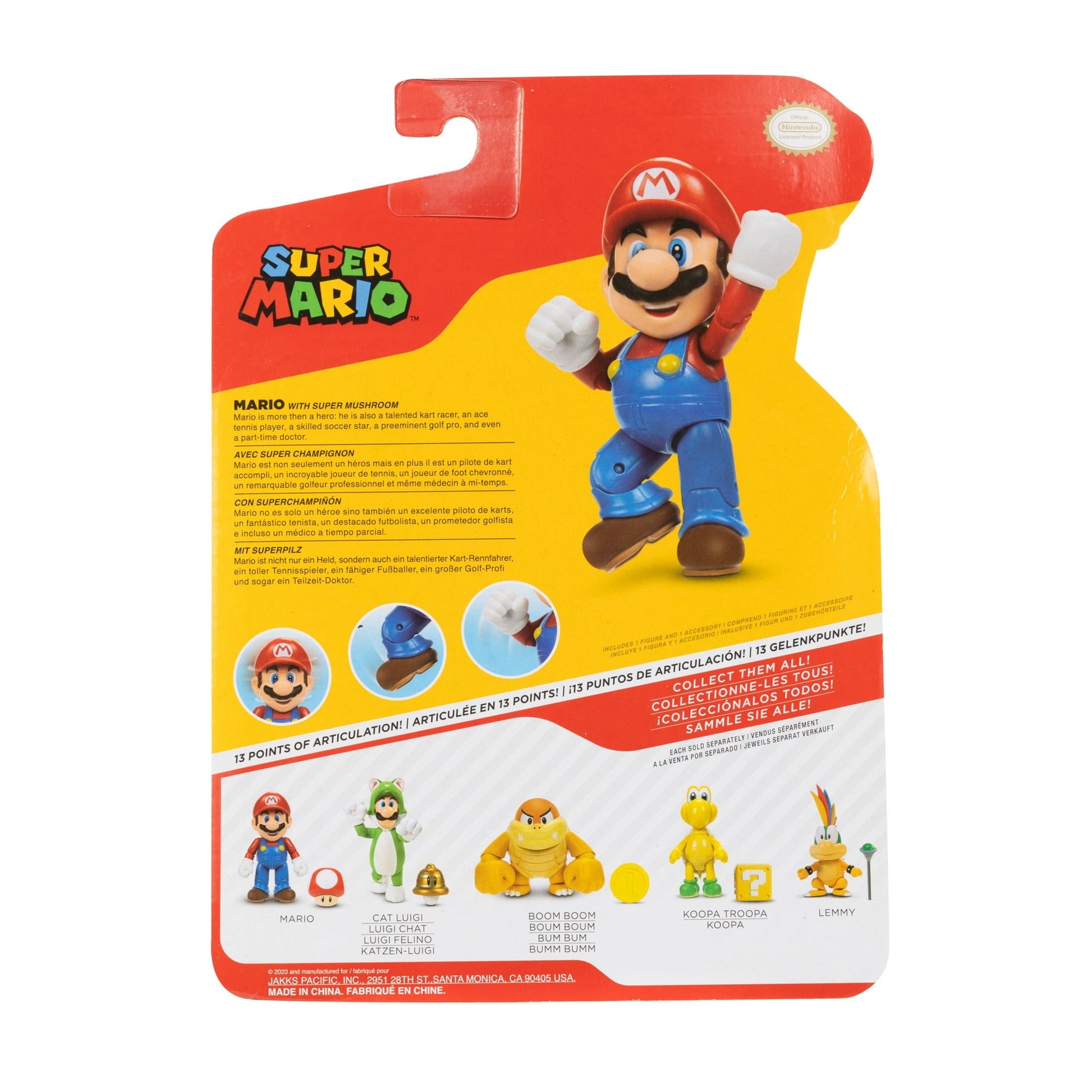 Super Mario 4" Figure - Mario w/Red Power Up