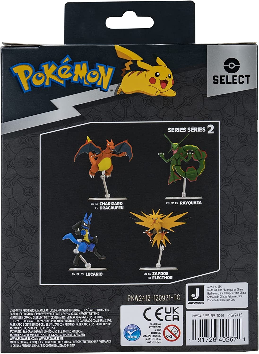 Jazwares Pokemon Select Series 2 Collectible Zapdos Action Figure, 6"