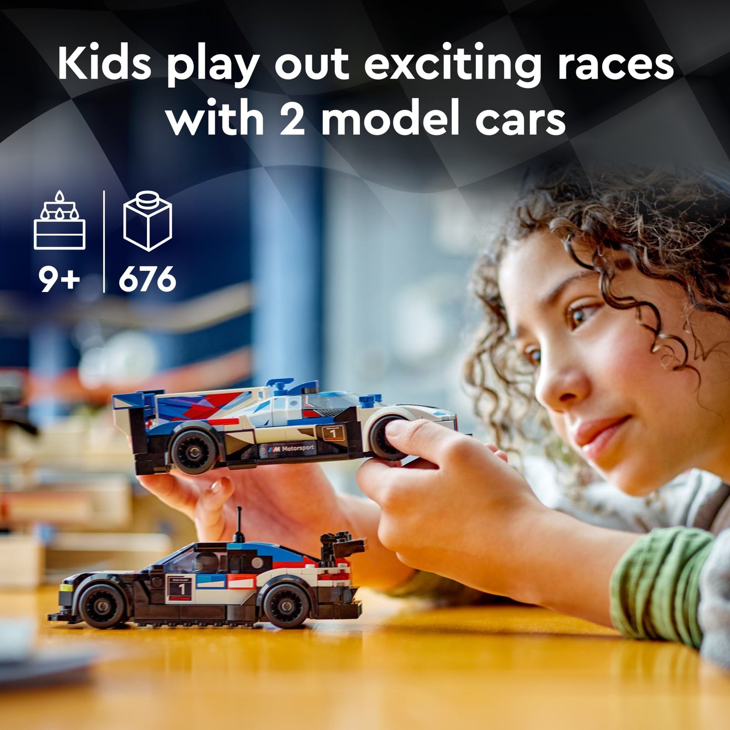 LEGO Speed Champions BMW M4 GT3 & BMW M Hybrid V8 Building Toys - Race Car Toys for Kids, Boys & Girls, Ages 9+ - Gift for Christmas - W/ 2 Minifigures - 76922