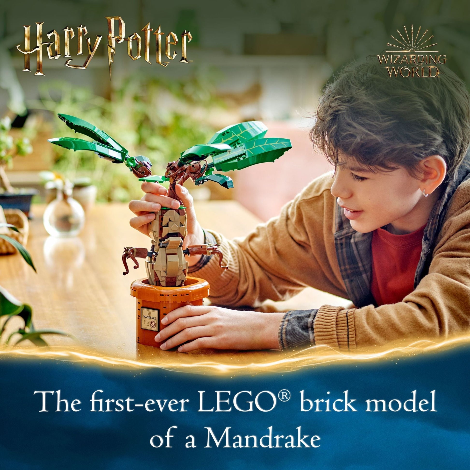 LEGO Harry Potter Mandrake Figure & Pot Plant Toy, Harry Potter Collectible Gift Idea for Kids, Magical Creature Playset for Room décor, Harry Potter Toy for 10 Year Old Girls, Boys or Any Fan, 76433