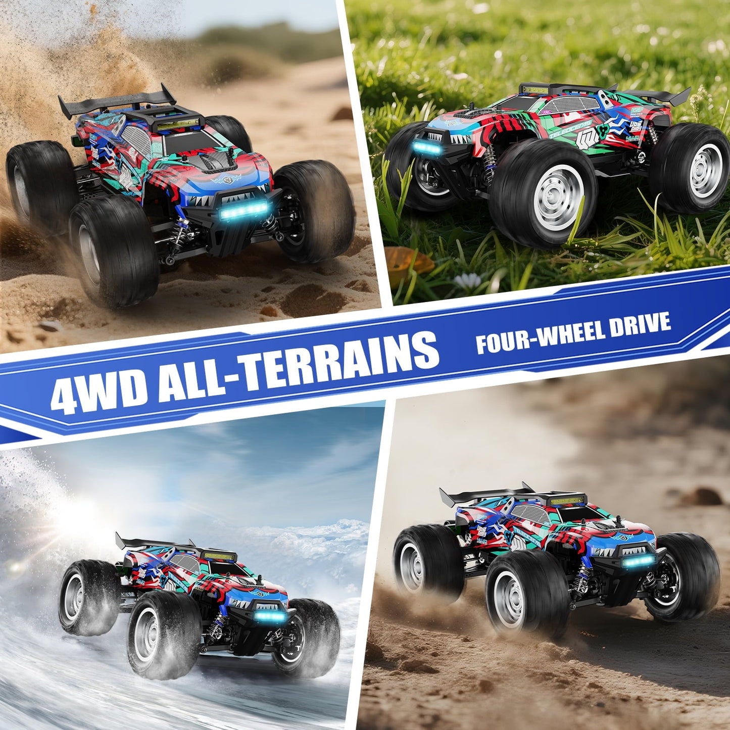 AUOSHI 2025 Professional Racing RC Cars for Adults with ESP Brushed Motor, 70+KM/H(45MPH) Top Speed,4X4 Hobby Off-Road,1:10 Remote Control CarT with Oil Filled Shocks