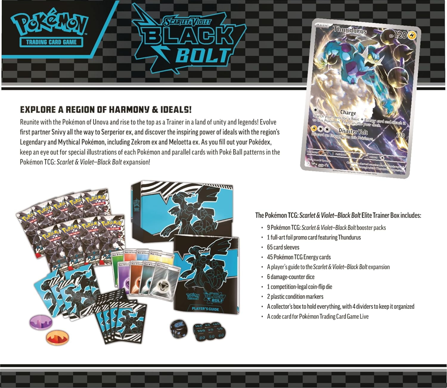 Pokemon Trading Card Games Scarlet & Violet 10.5 Black Bolt Elite Trainer Box