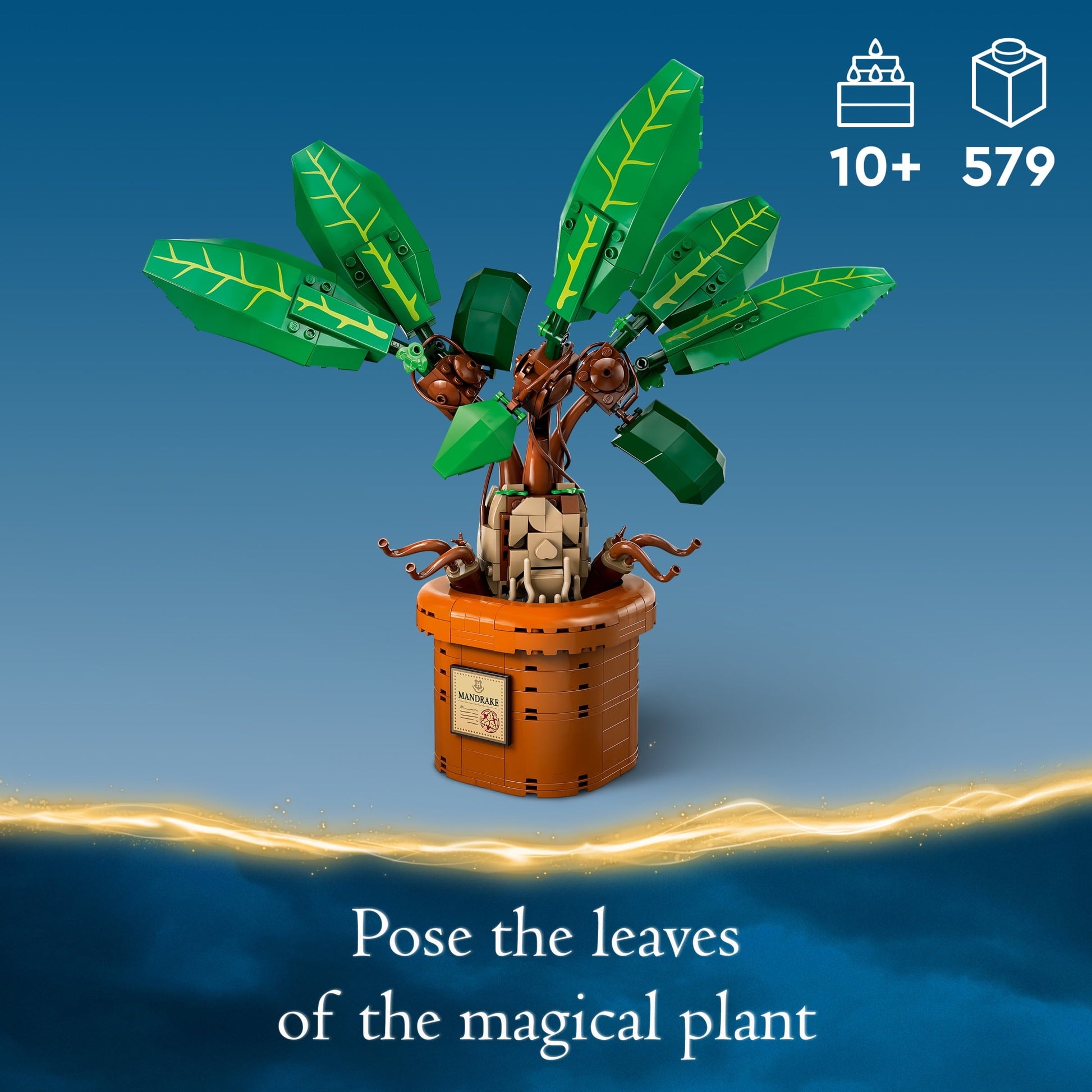 LEGO Harry Potter Mandrake Figure & Pot Plant Toy, Harry Potter Collectible Gift Idea for Kids, Magical Creature Playset for Room décor, Harry Potter Toy for 10 Year Old Girls, Boys or Any Fan, 76433