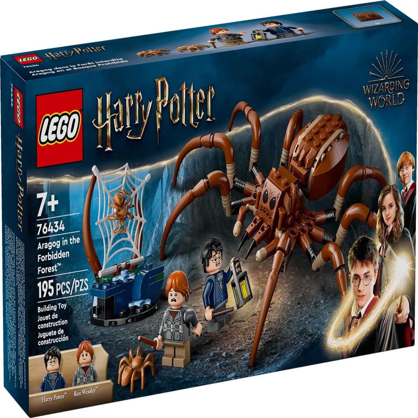 LEGO Harry Potter Aragog in the Forbidden Forest, Spider Toy Playset for Kids, Harry Potter Collectible with Magical Creature and 2 Minifigures, Harry Potter Toy for 7 Year Old Boys and Girls, 76434