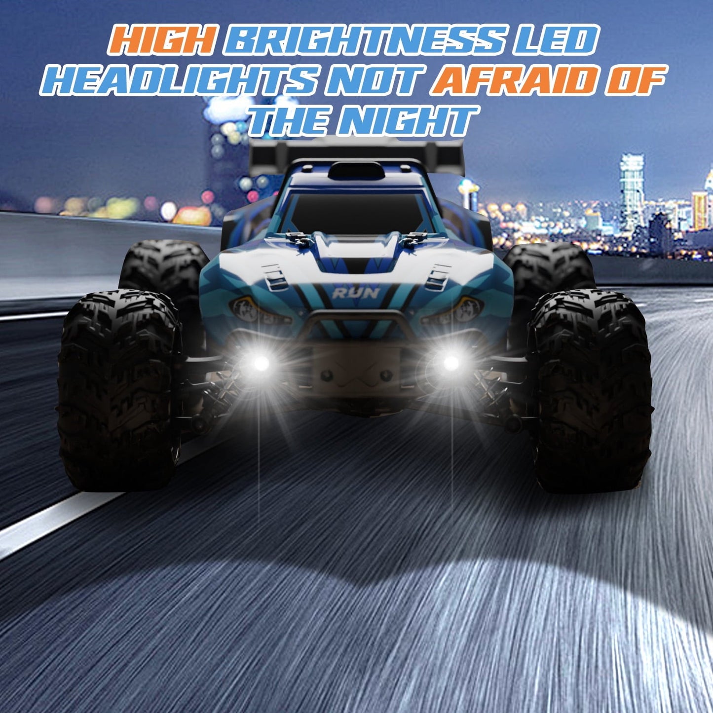 Loheer 1:16 RC Car for Adults & Kids, All Terrain 4x4 Remote Control Car, 40+ km/H Off-Road RC Trucks, 40+ Mins Running High Speed Remote Control Trucks for Teen Boy Girl Gifts