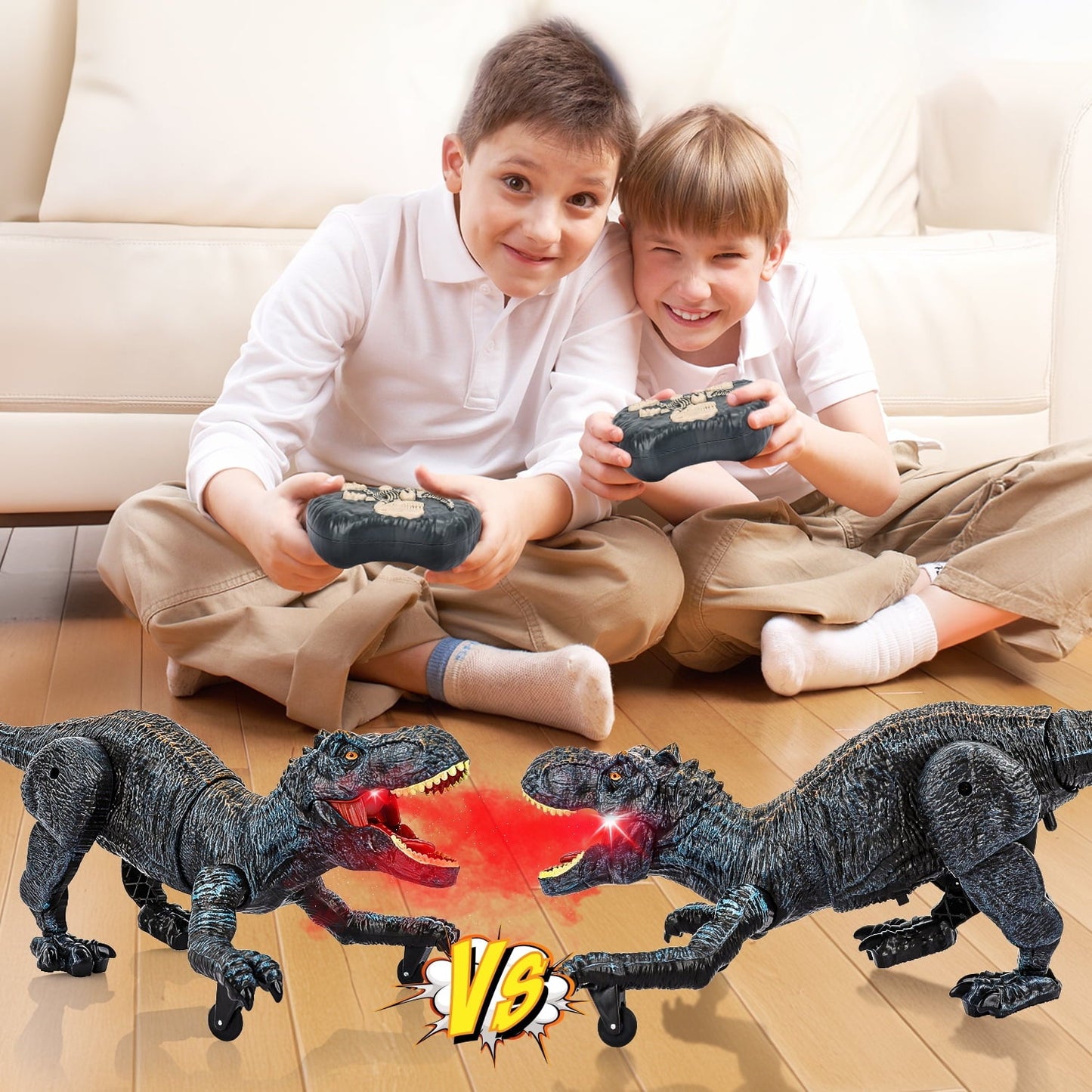 Freecat Dinosaur Toys for Toddler Boys 3 4 5 6 7 8 Years, Remote Control Walking & Roaring Simulation T-Rex Dinosaur Birthday Christmas Gift for Boys 3-8 Years Old.