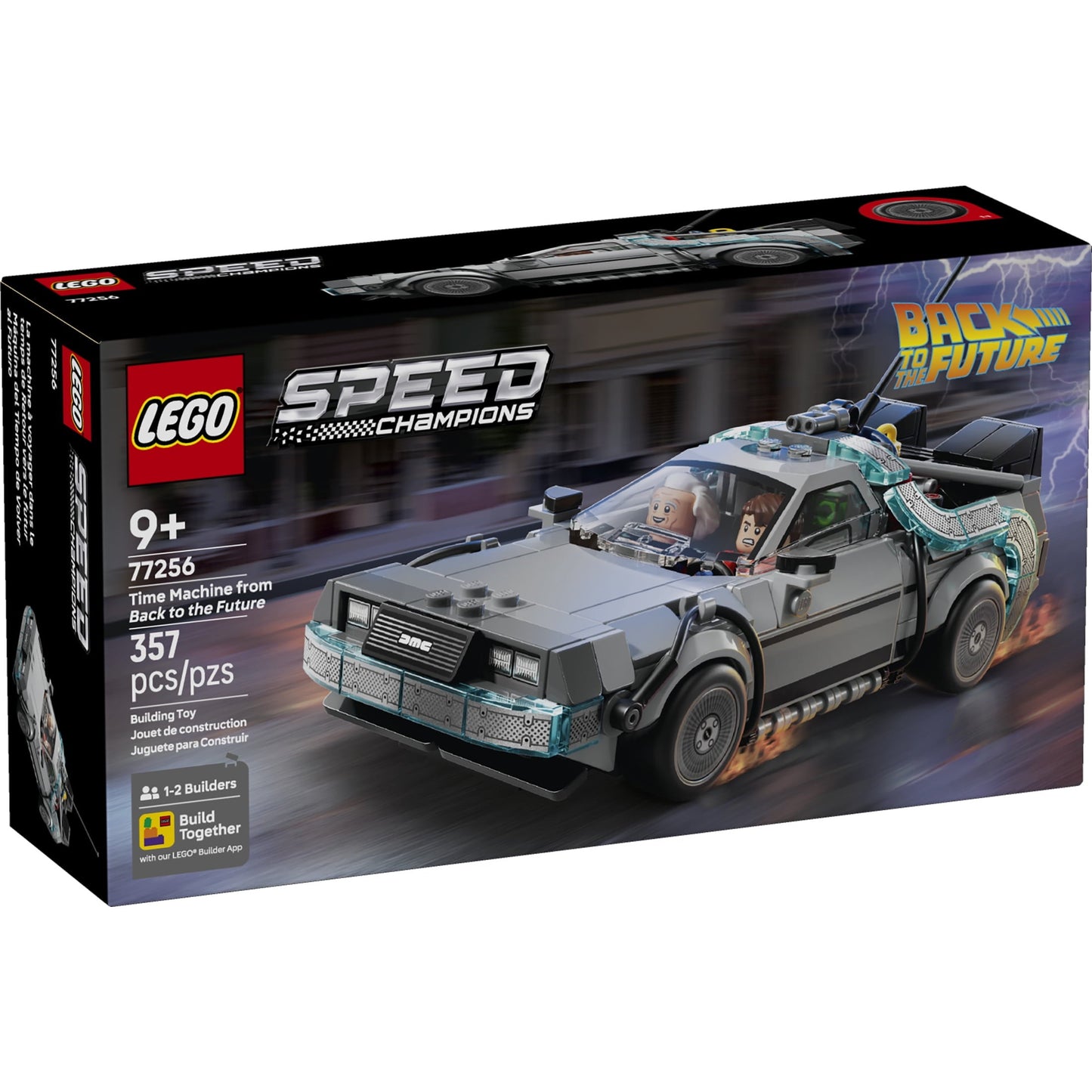 LEGO Speed Champions Time Machine from Back to the Future Building Toy for Kids - Pretend Play & Display Car Toy W/2 Build Modes for Boys & Girls, Ages 9+ - Gift Ideas for Birthdays & Fans - 77256